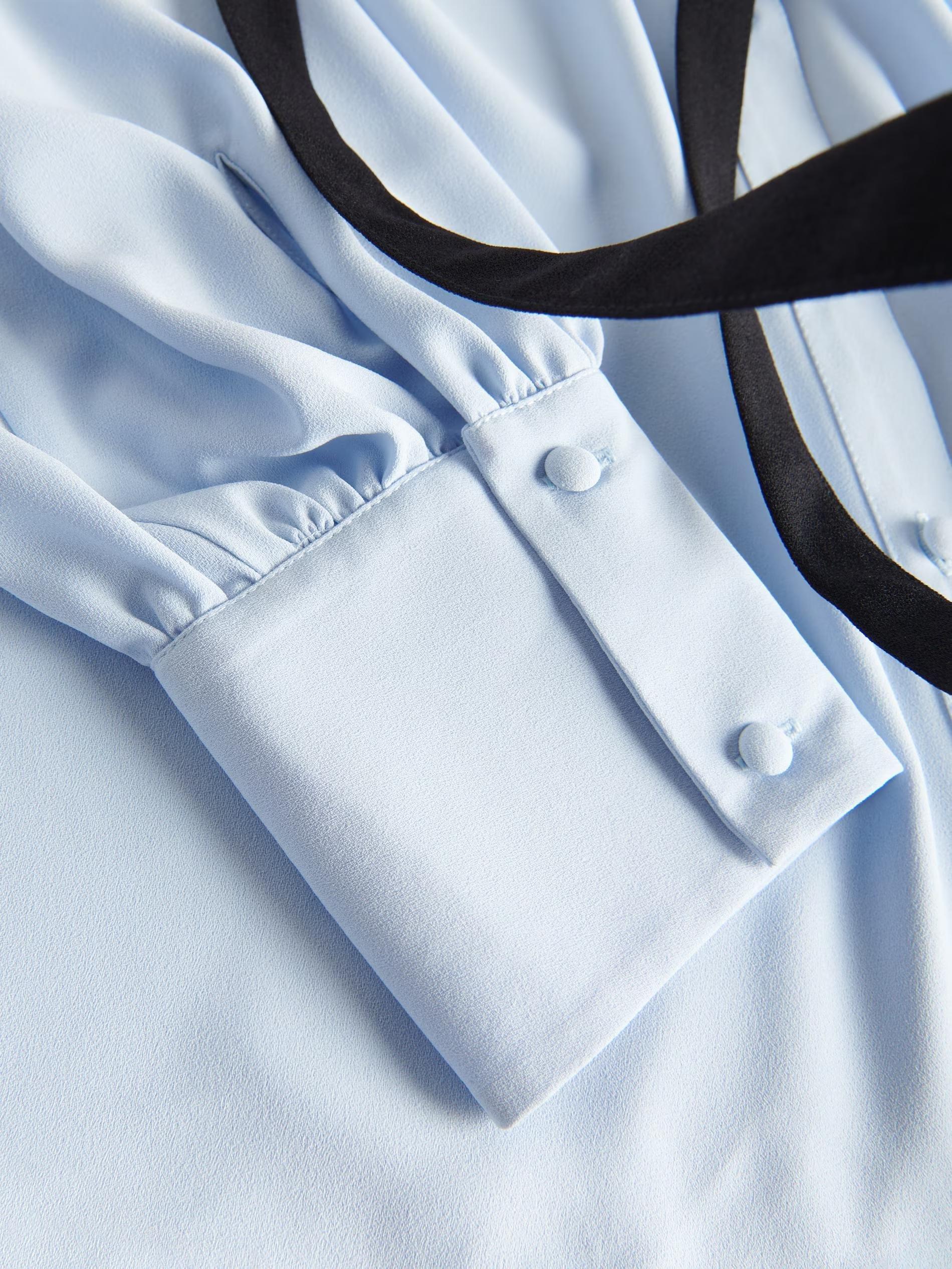 Blue Shirt With Decorative Tie Detail, , large image number 3