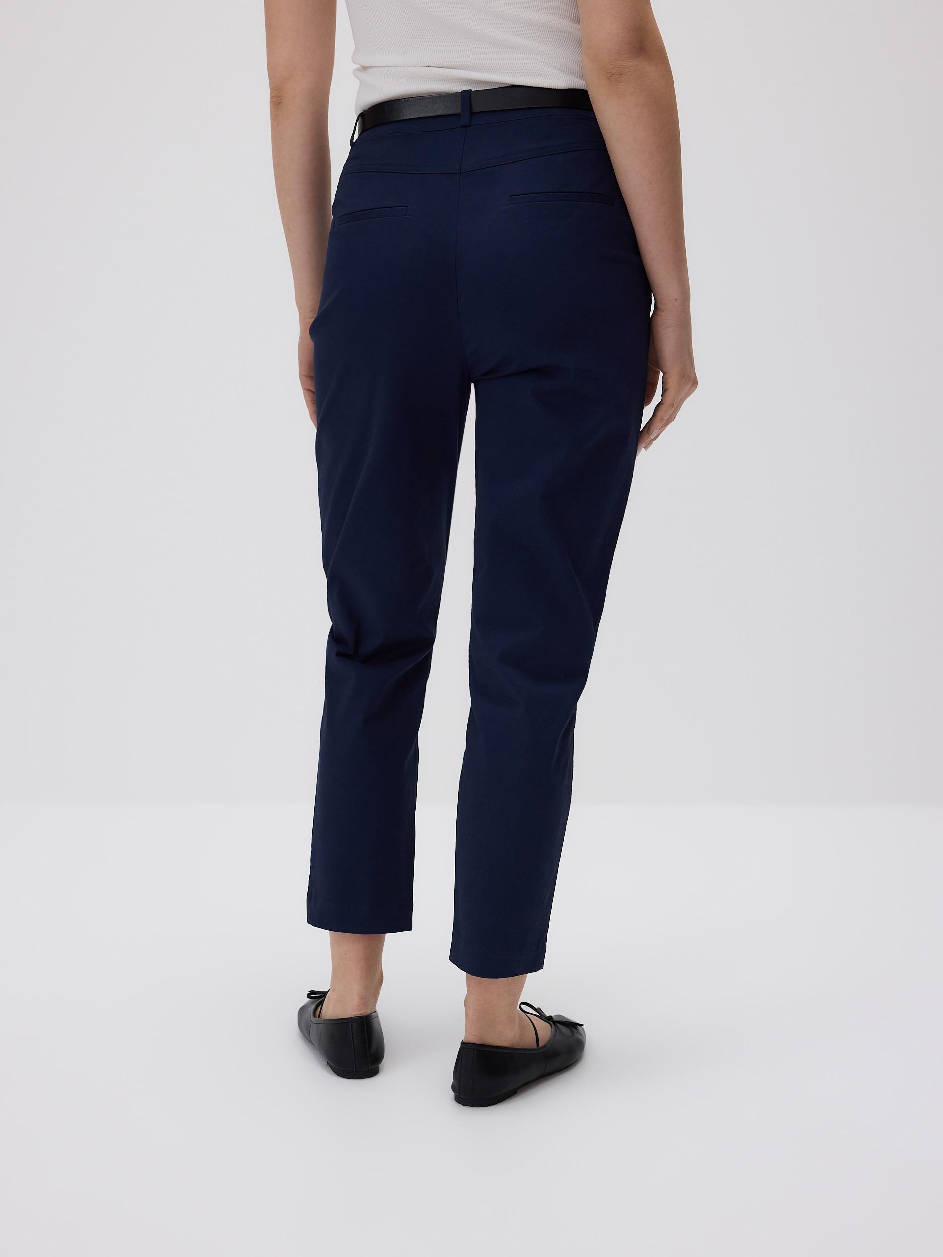 Navy Fabric Trousers, Navy, large image number 4