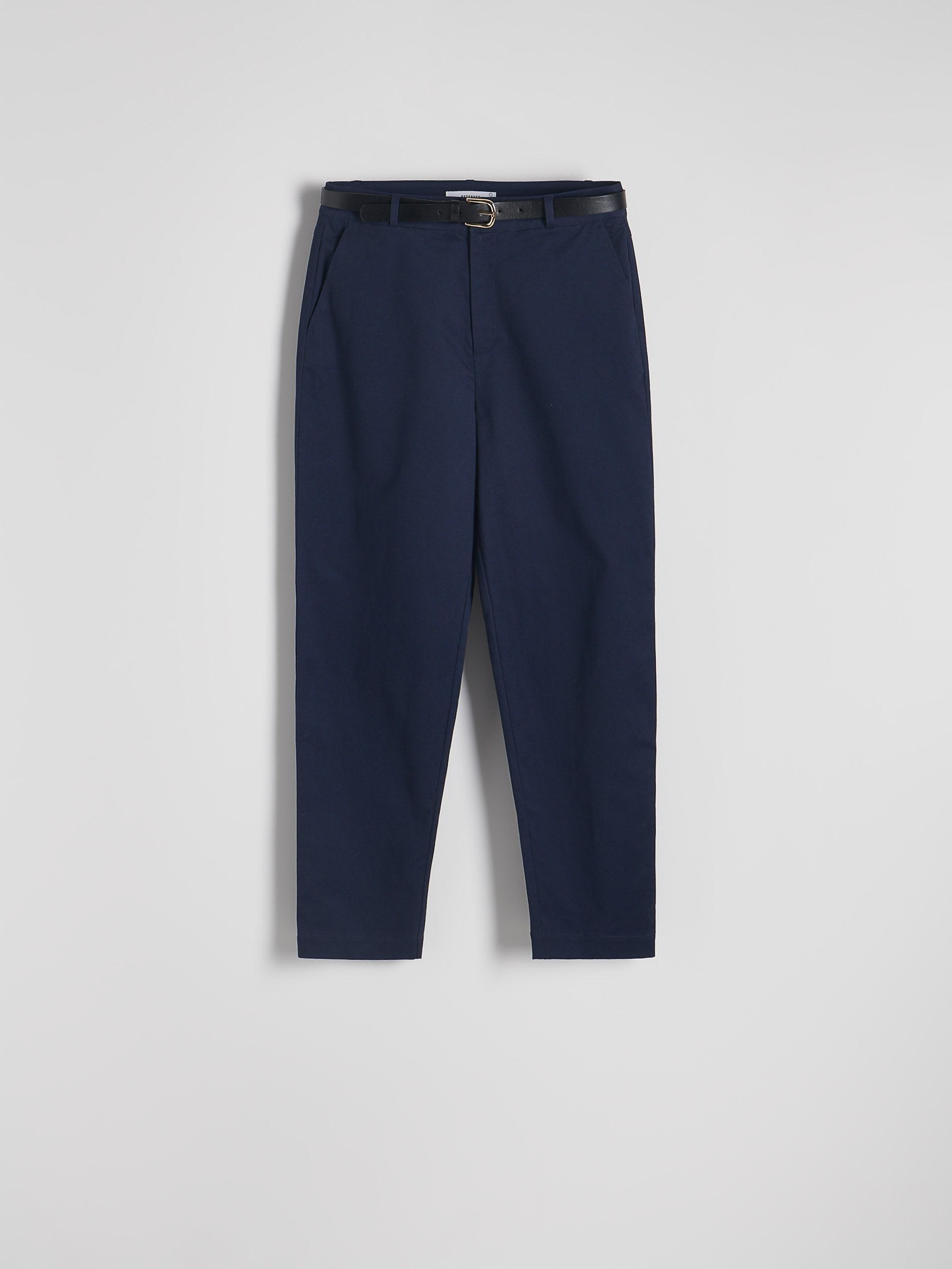 Navy Fabric Trousers, Navy, large image number 6
