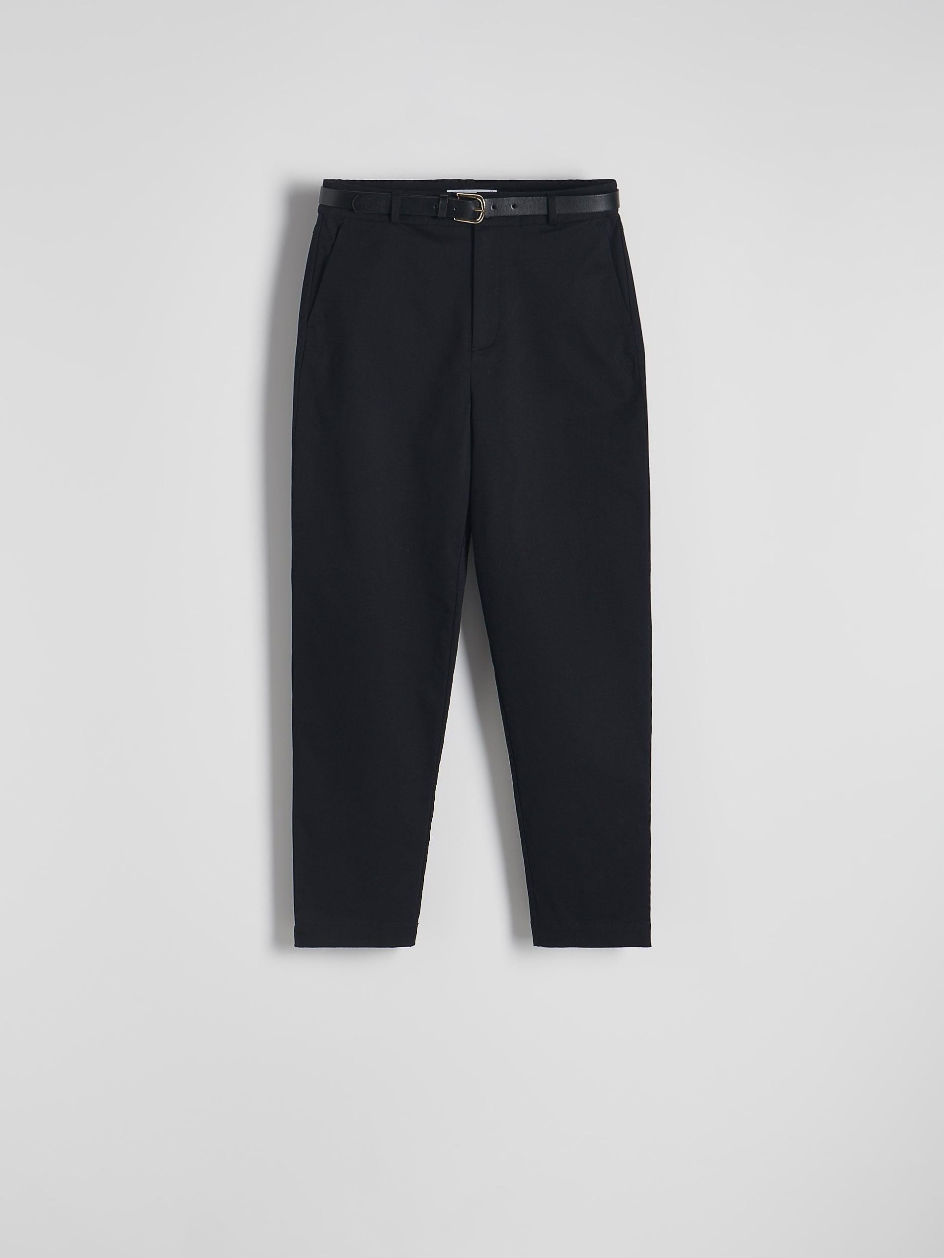 Black Fabric Trousers, Black, large image number 4