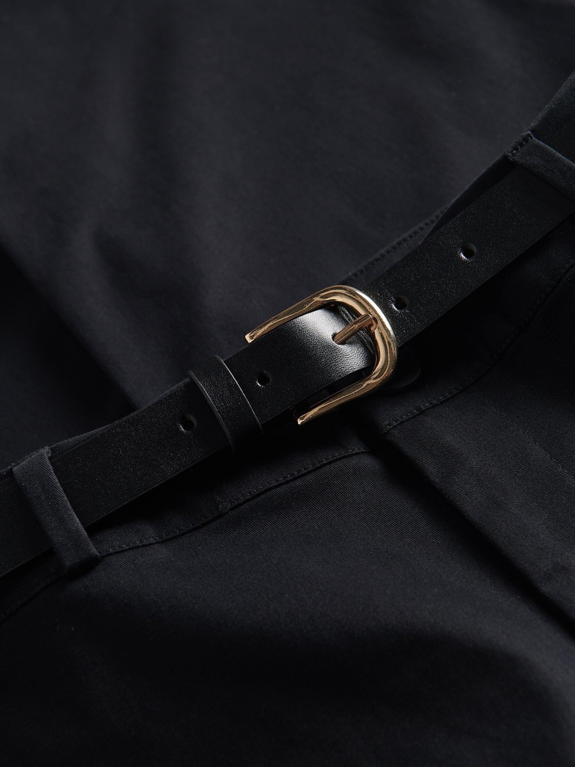 Black Fabric Trousers, Black, large image number 5