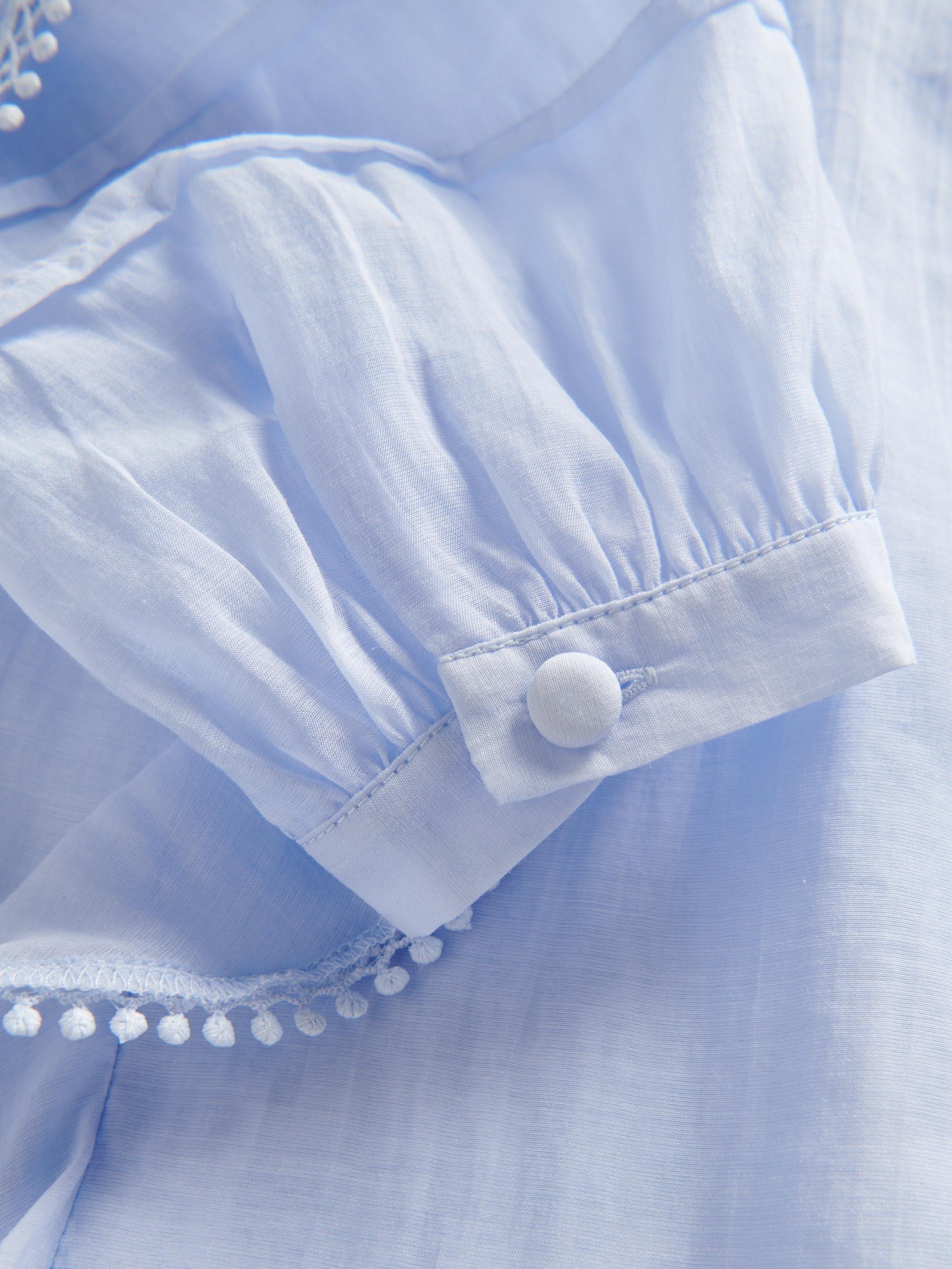Blue Frill Detail Shirt, , large image number 3