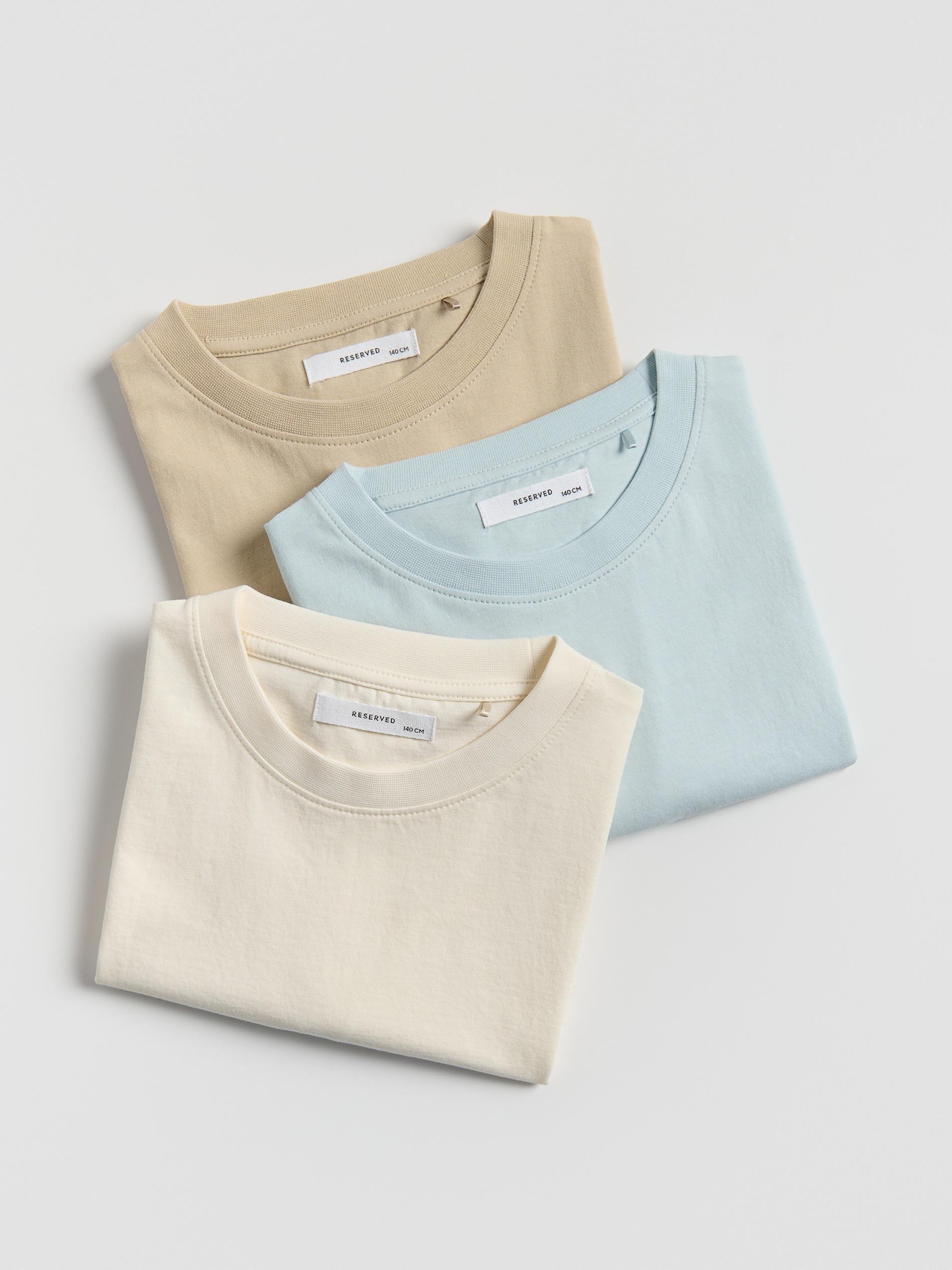 White Cotton T-Shirt 3 Pack, White, large image number 0