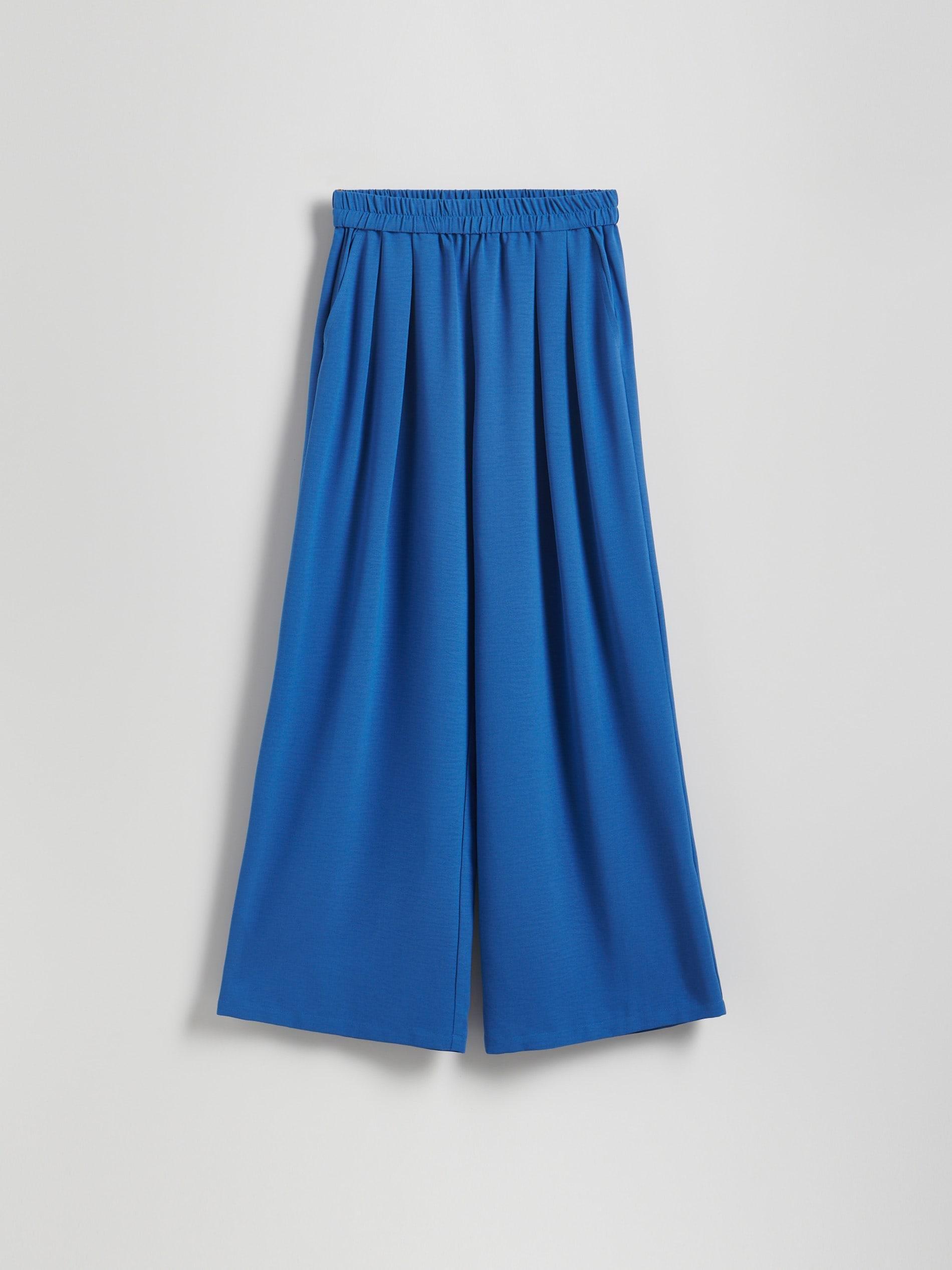 Blue Loose Trousers With Pleats, Blue, large image number 4