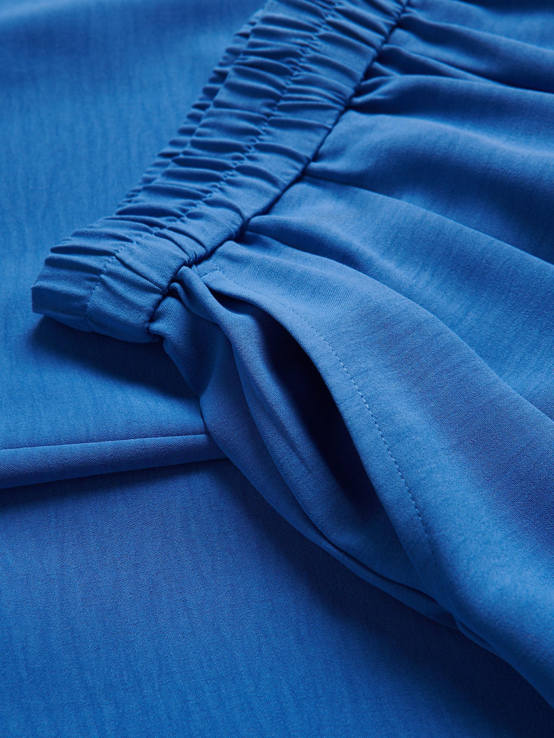 Blue Loose Trousers With Pleats, Blue, large image number 5