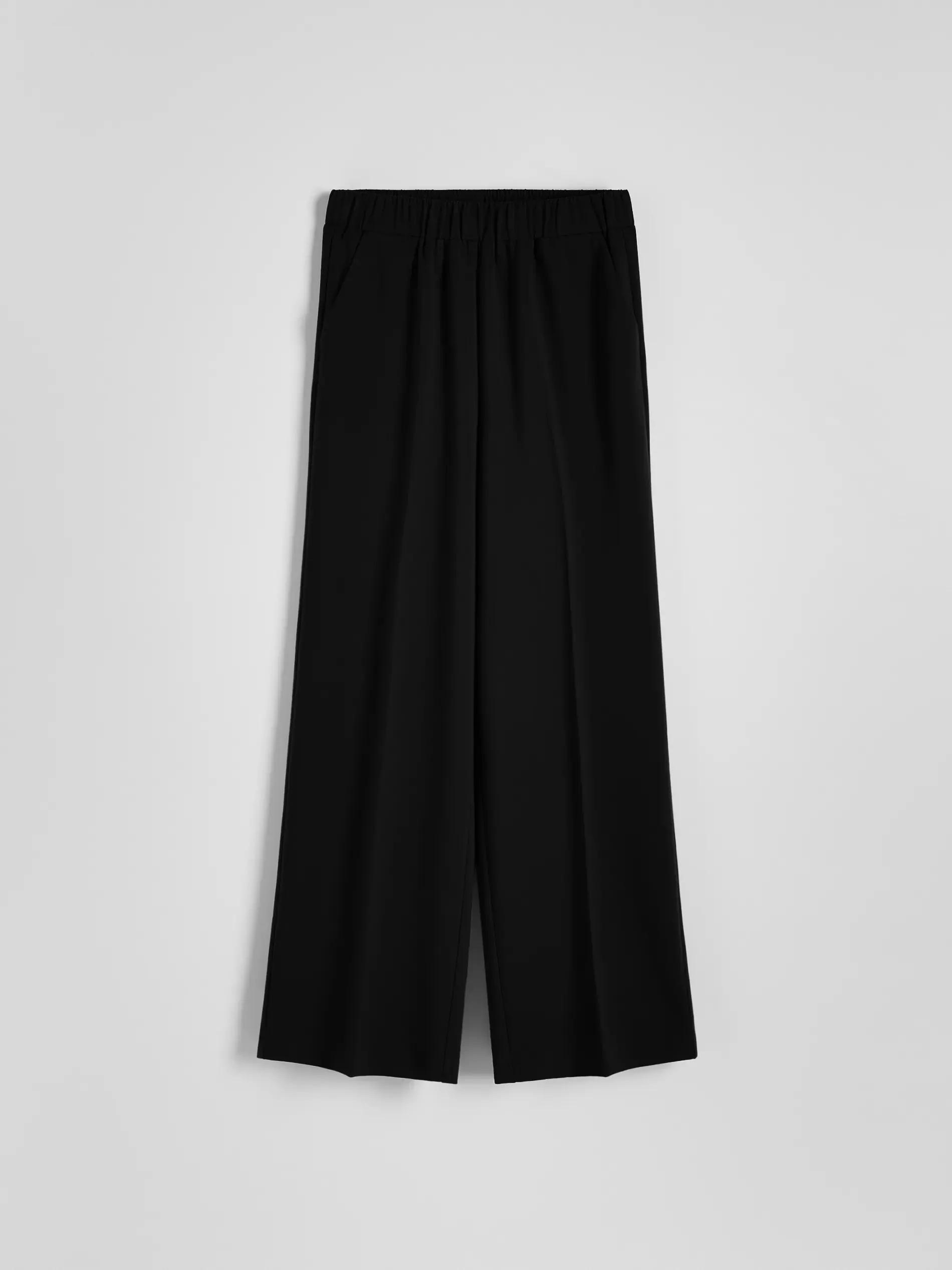 Black Trousers With Pressed Crease, Black, large image number 4