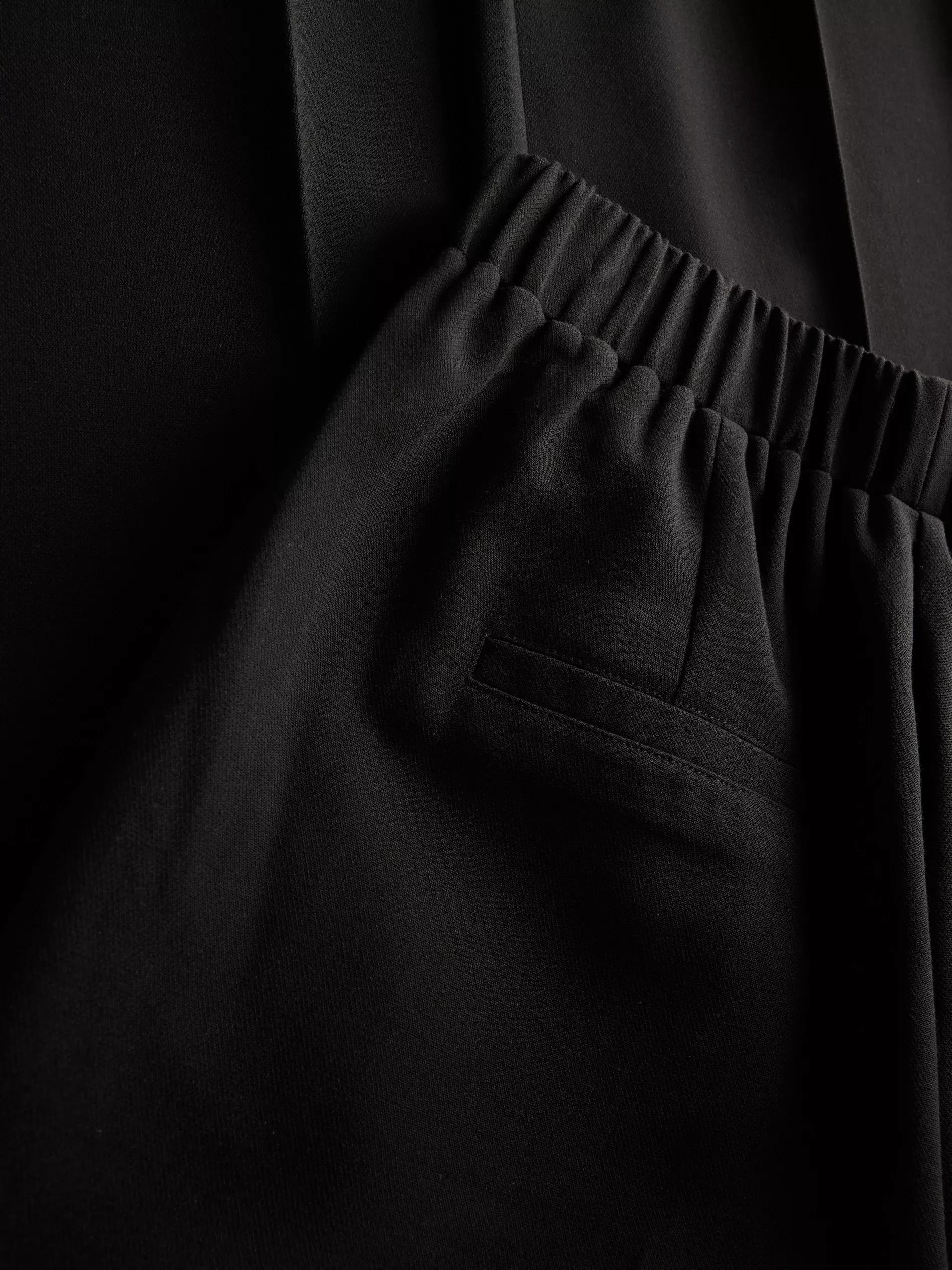 Black Trousers With Pressed Crease, Black, large image number 5
