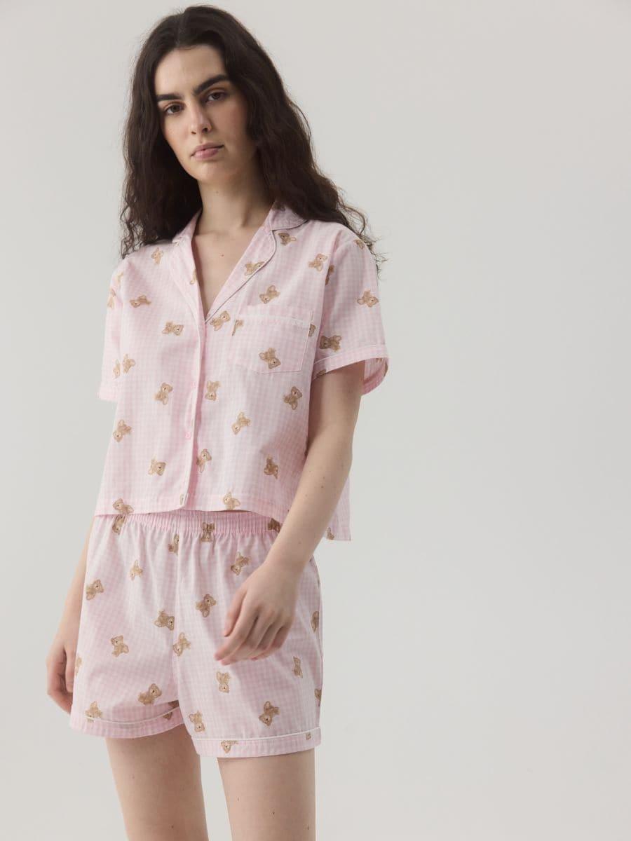 Pink Two-Piece Cotton Pajamas, , medium