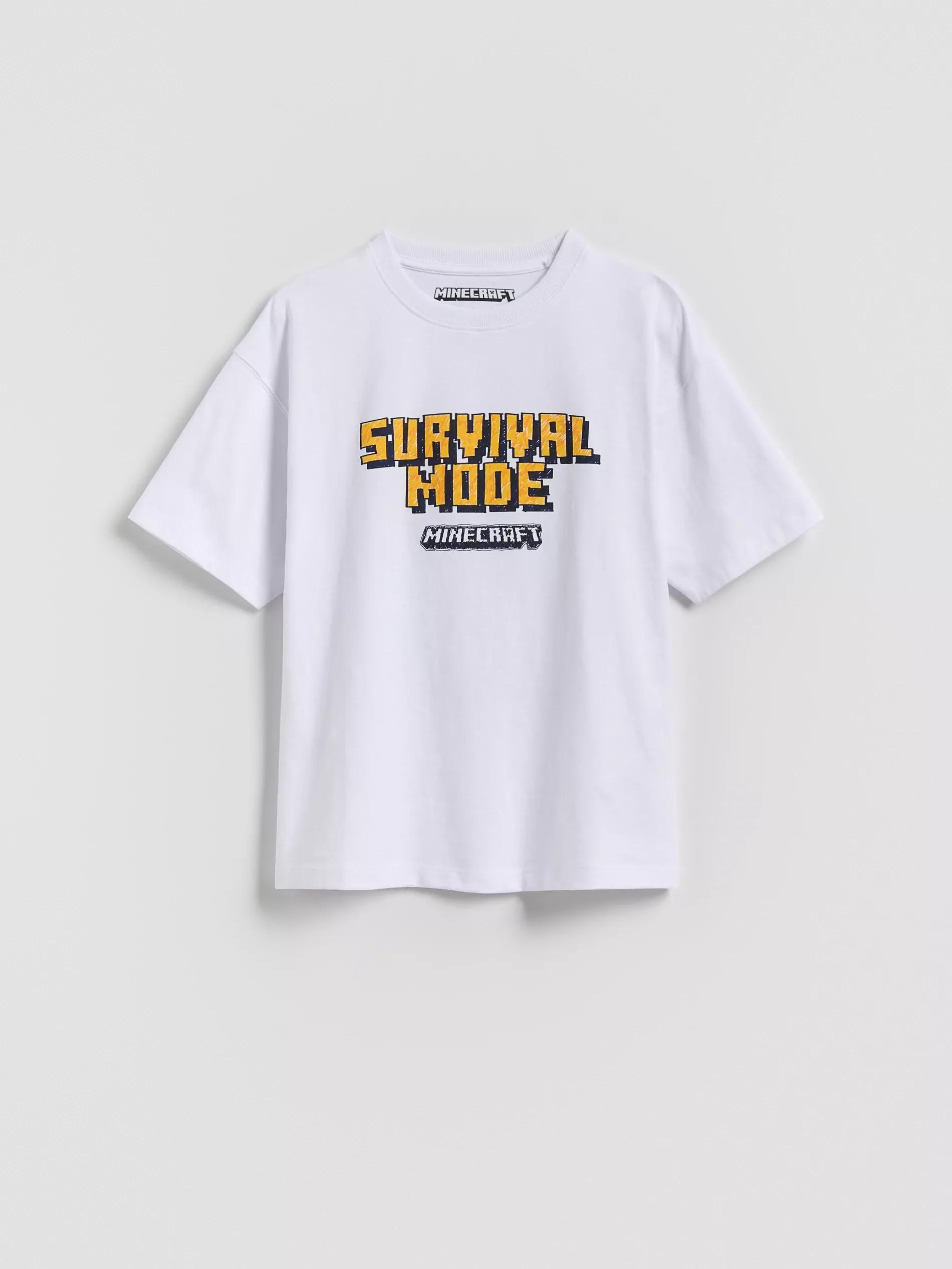 WHITE Minecraft cotton T-shirt, , medium