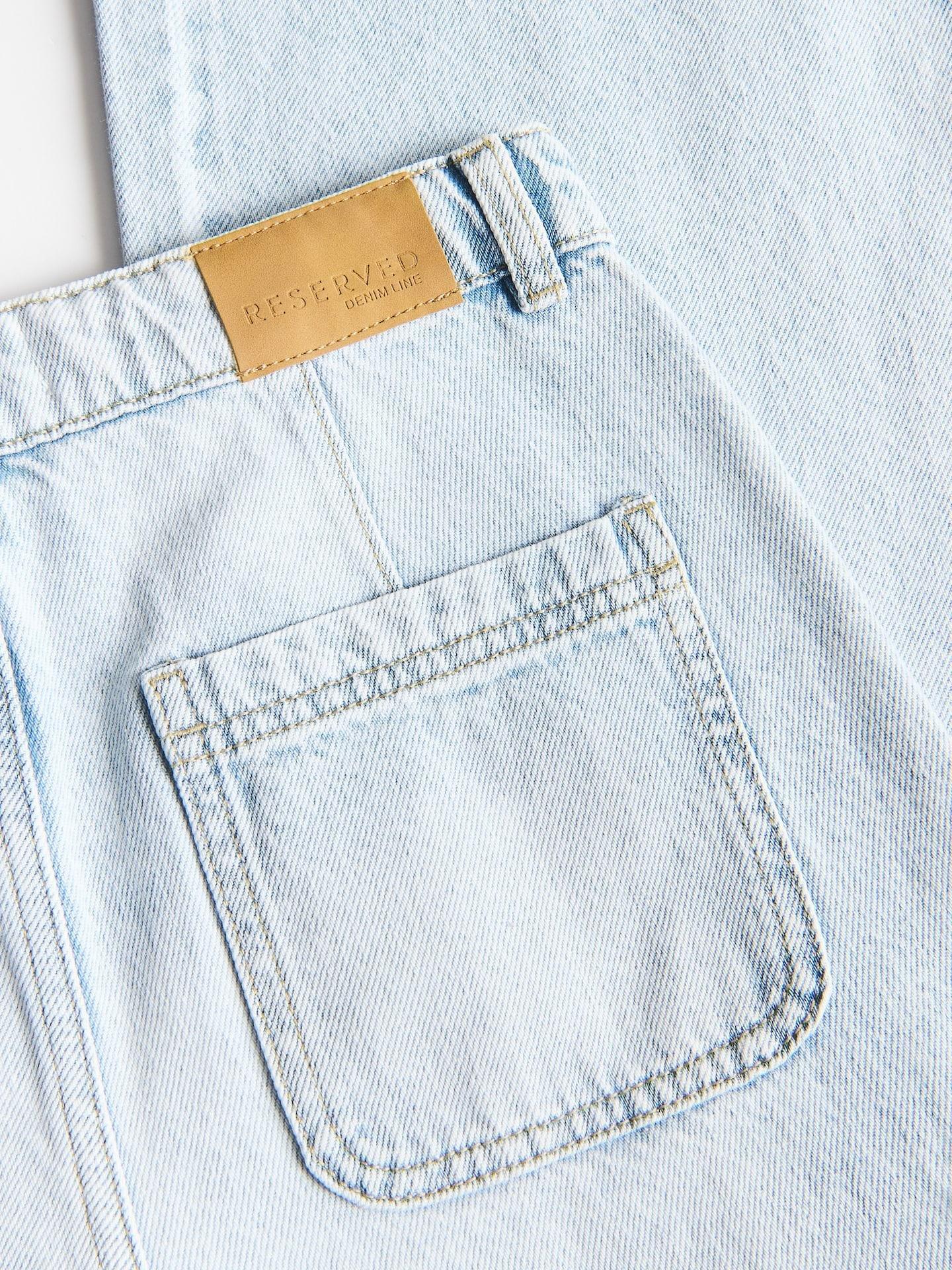 Blue Wide Leg Cargo Jeans, Blue, large image number 2