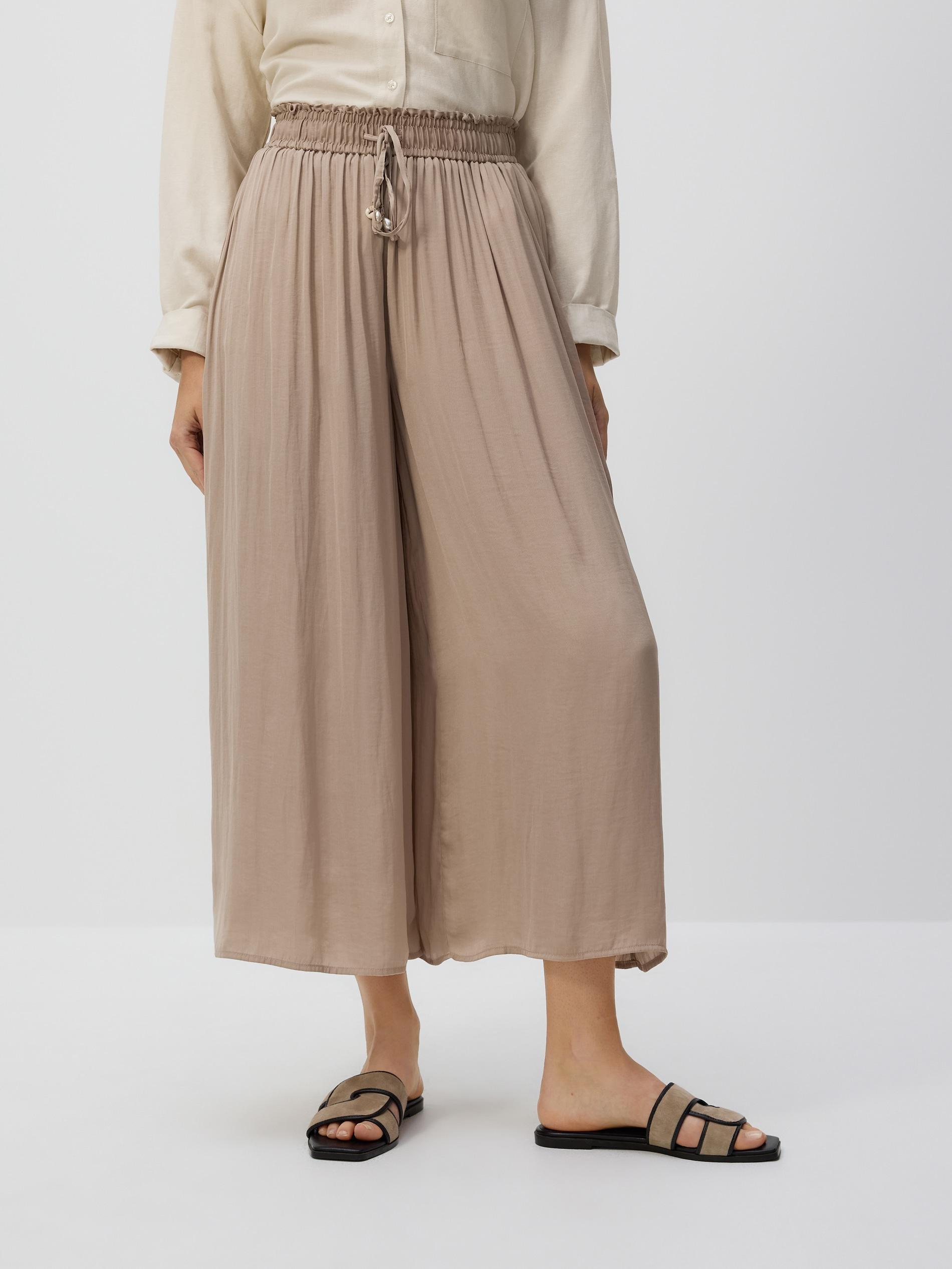Beige Loose Trousers With Beads, Beige, large image number 1