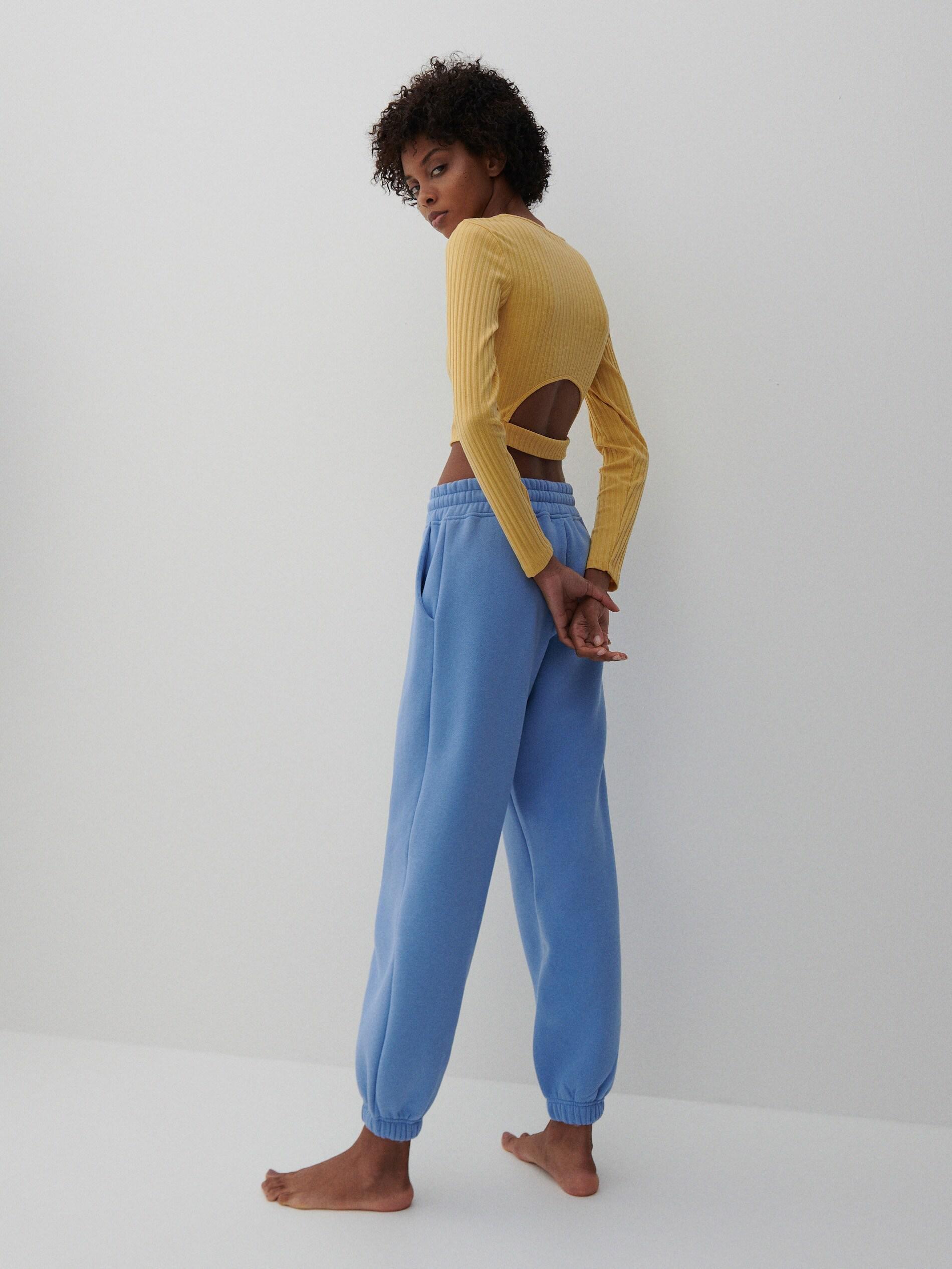 Yellow Ribbed Blouse, Women, , large image number 0