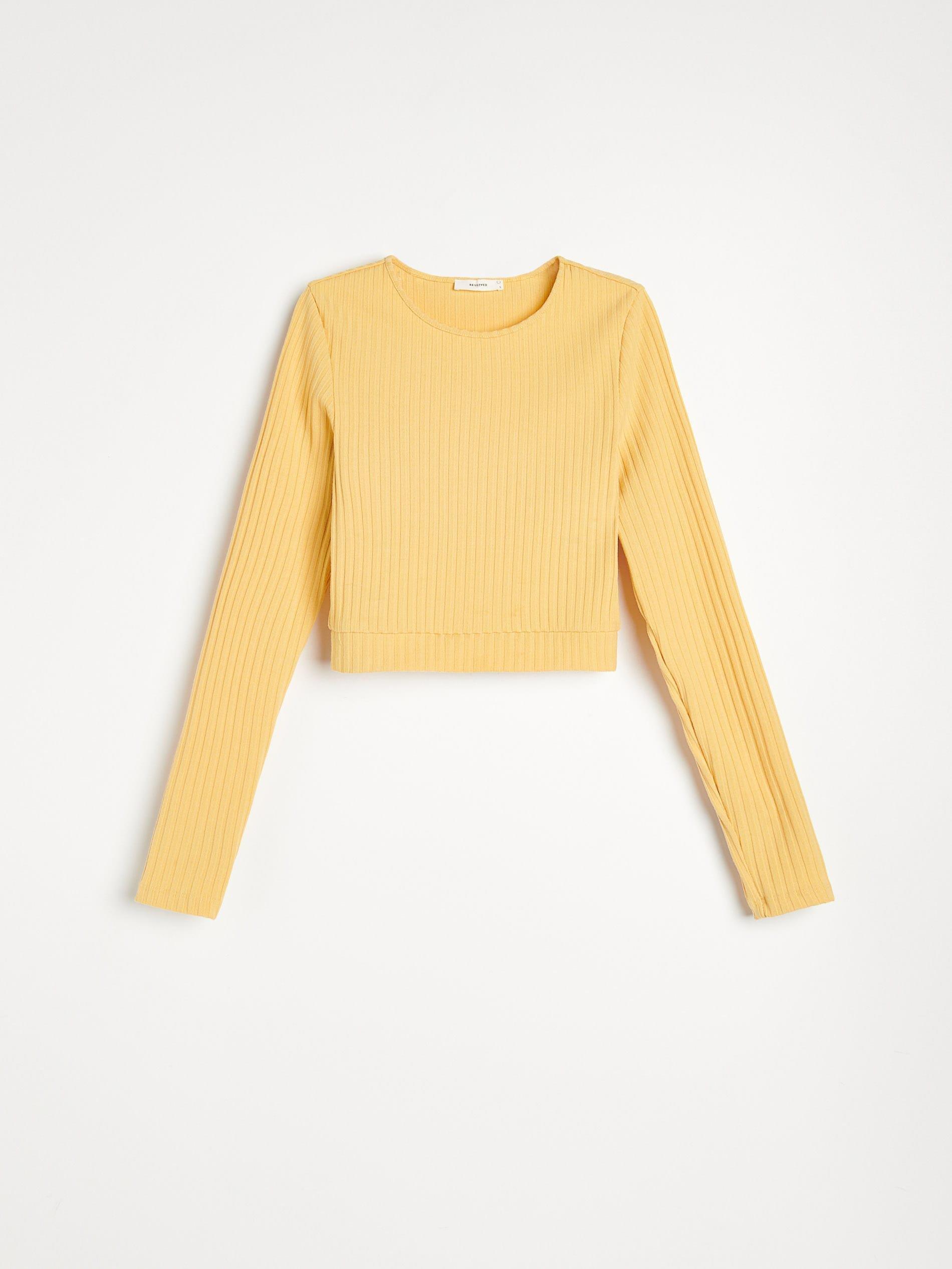 Yellow Ribbed Blouse, Women, , large image number 2