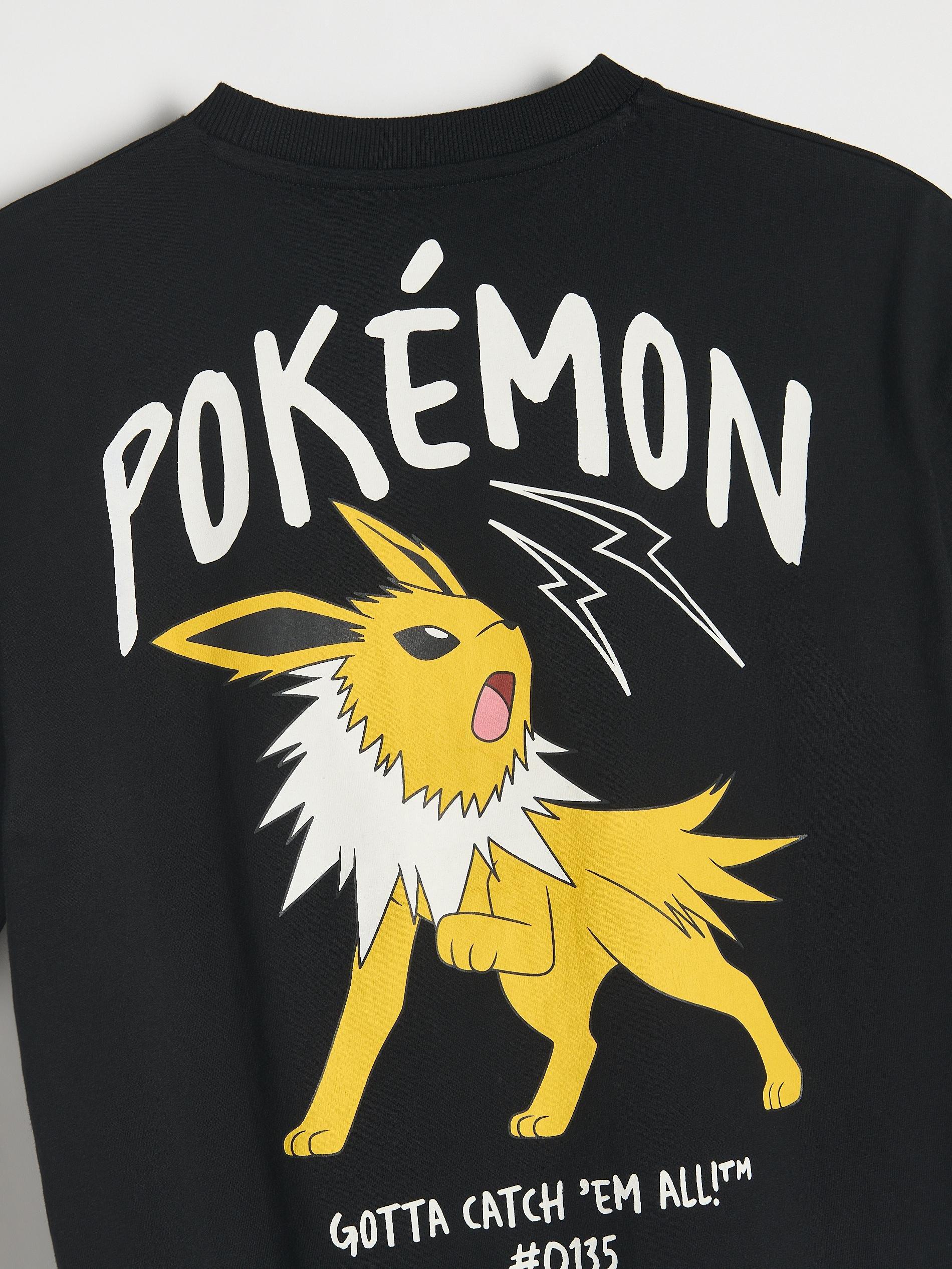 Black Pokemon T-Shirt, Black, large image number 1