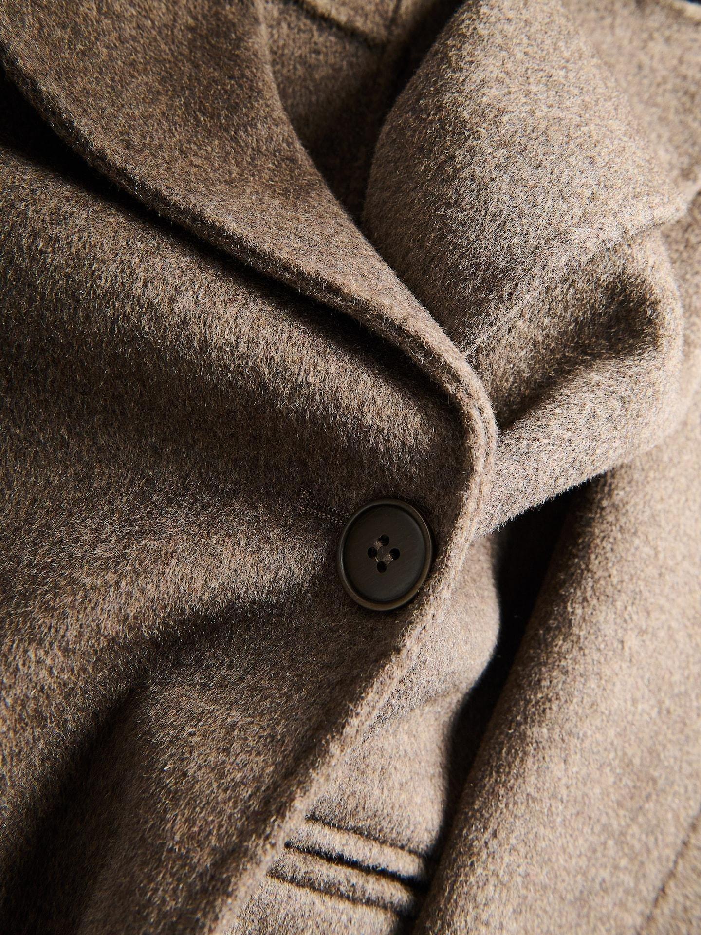 Brown Handmade Wool-Blend Coat, 7401_74M, medium