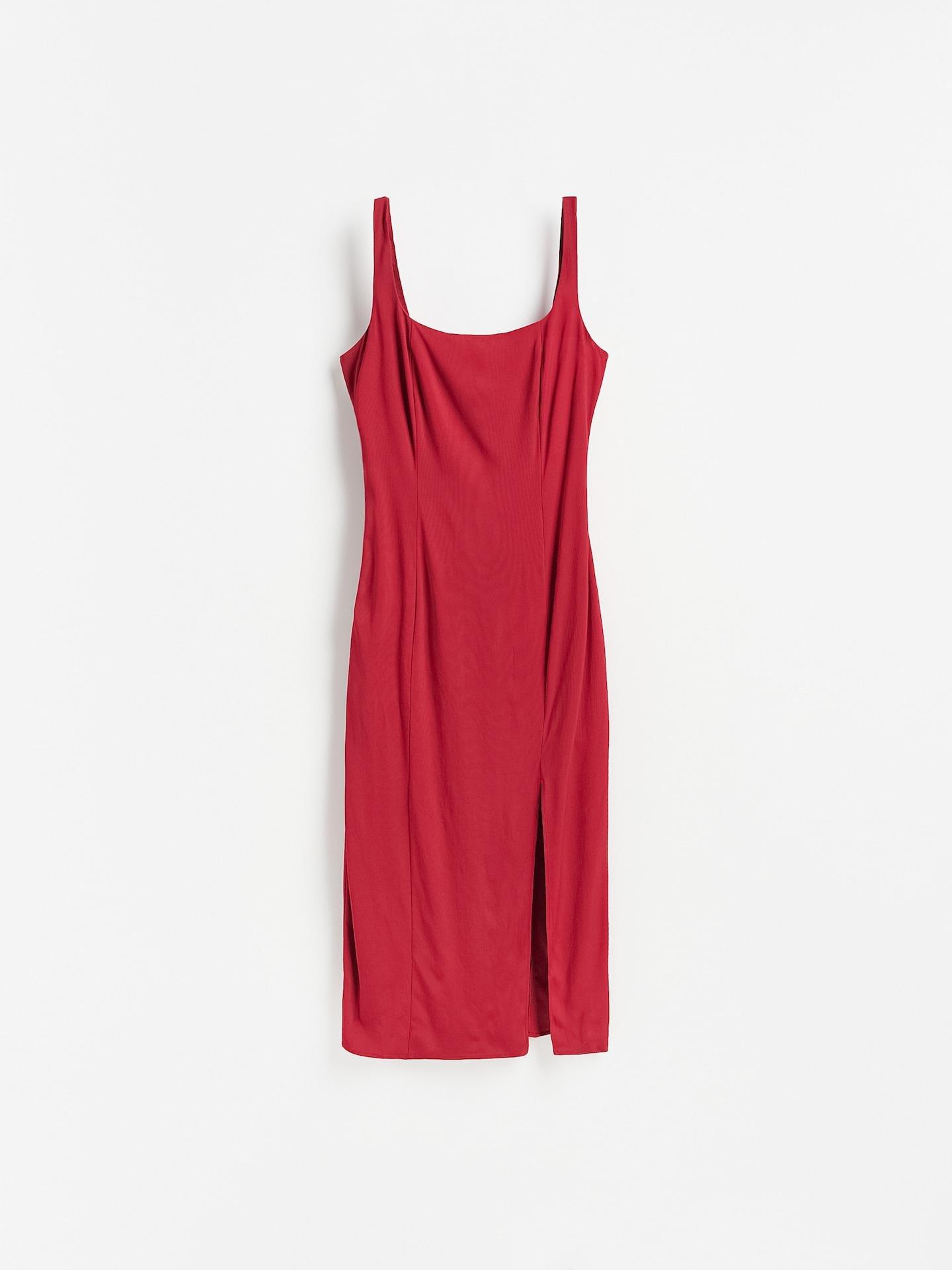 Red Viscose Rich Dress, Red, large image number 3