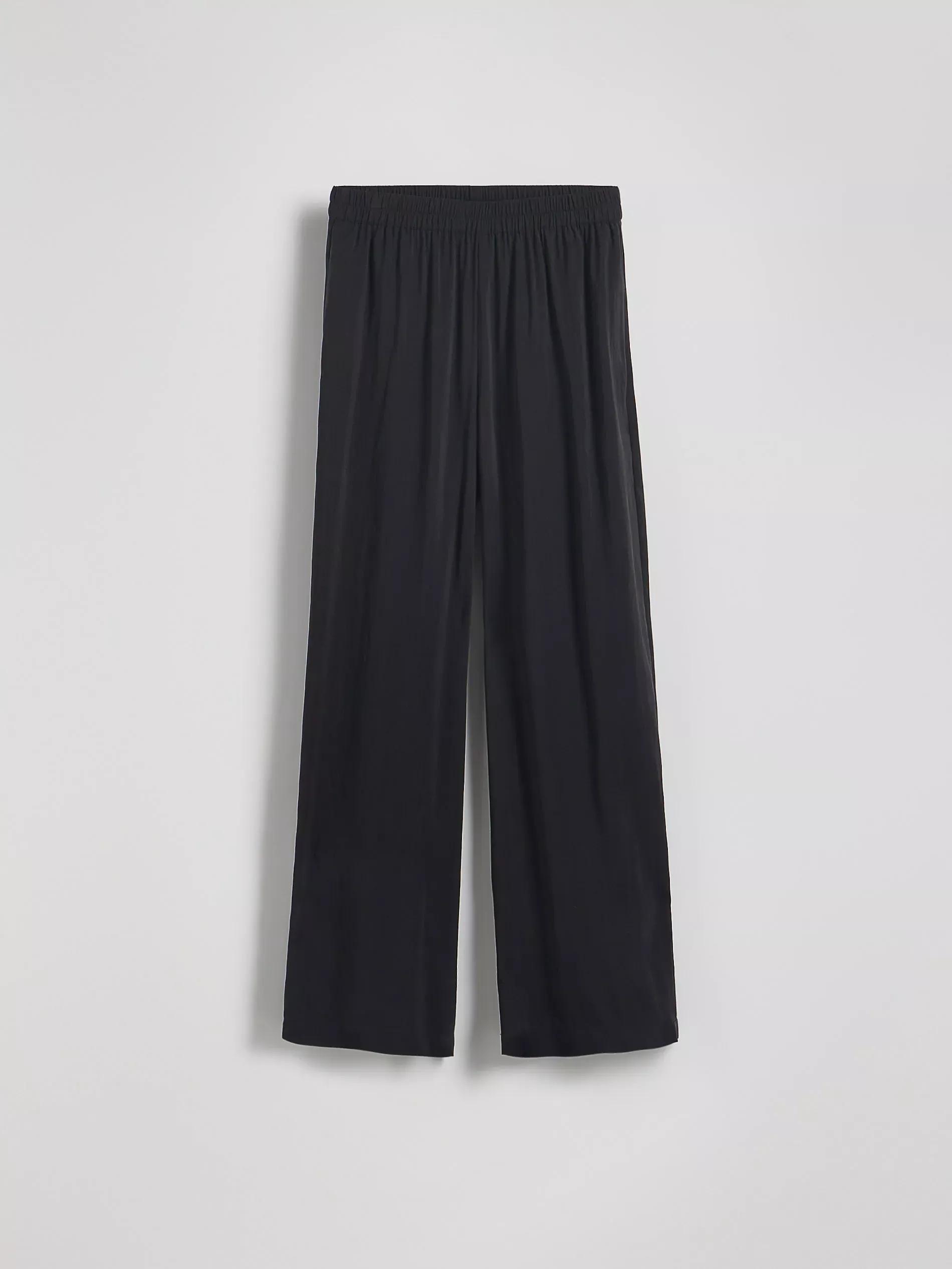 BLACK Wide modal trousers, Black, large image number 4