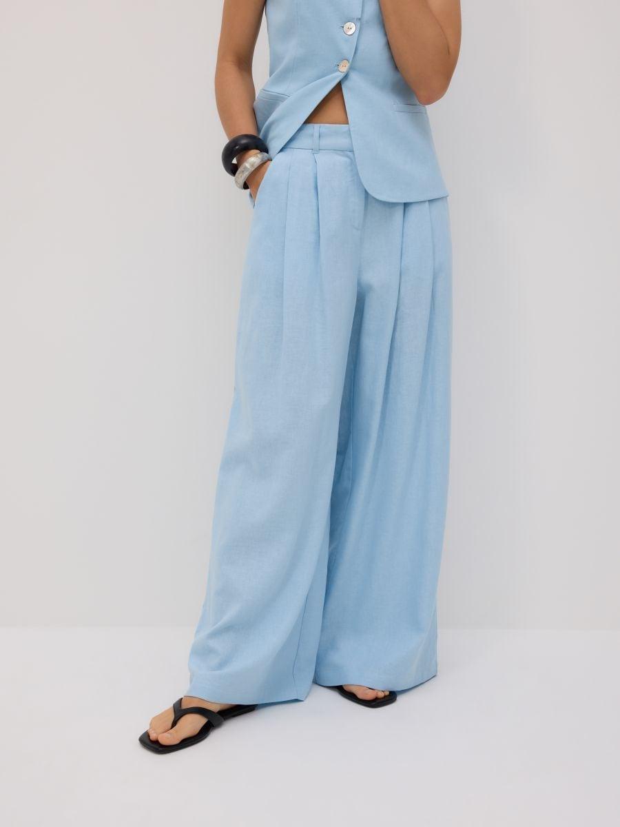 Blue Wide-Leg Pants, , large image number 1