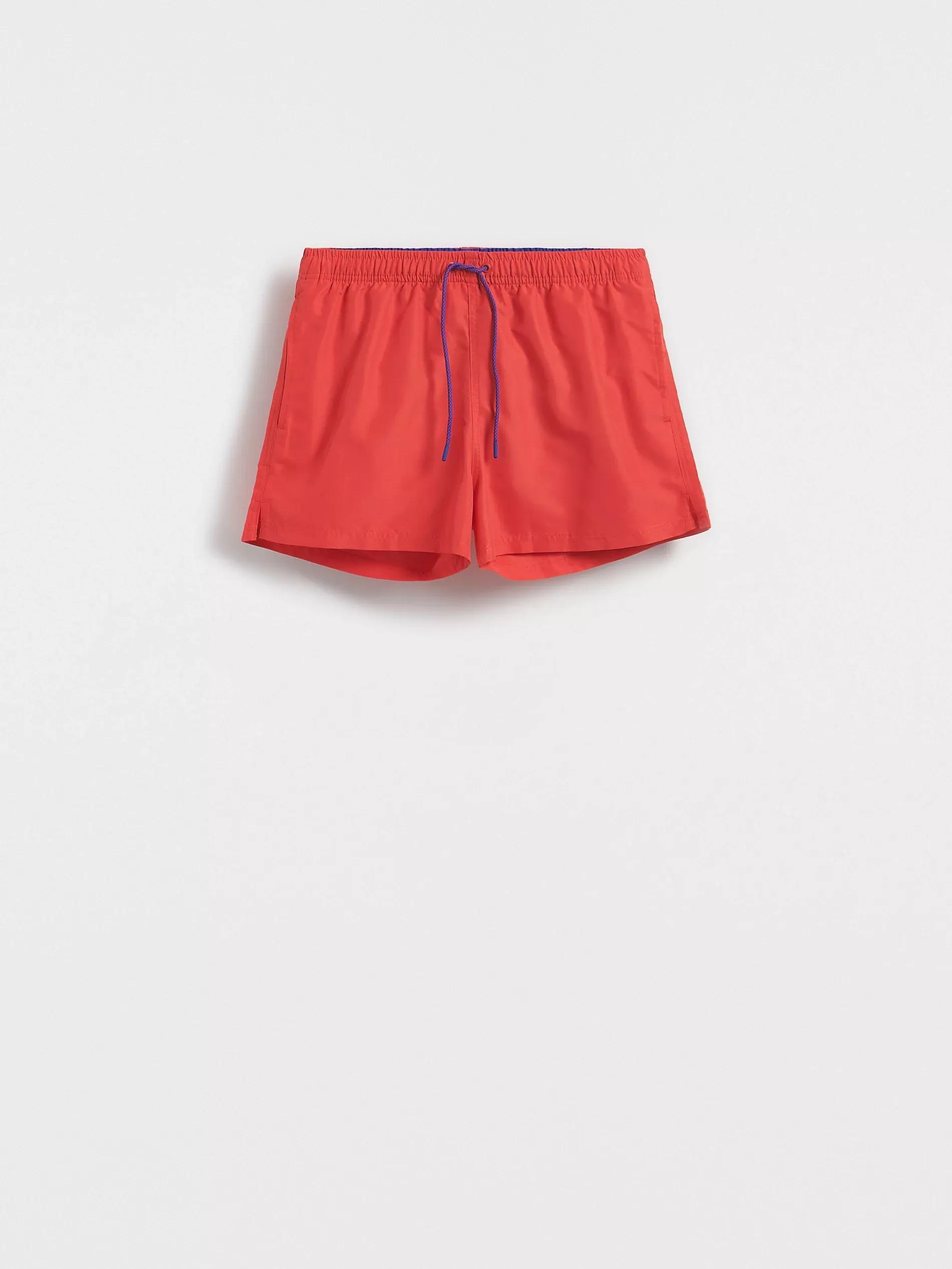 Red Plain Beach Shorts, Red, large image number 0