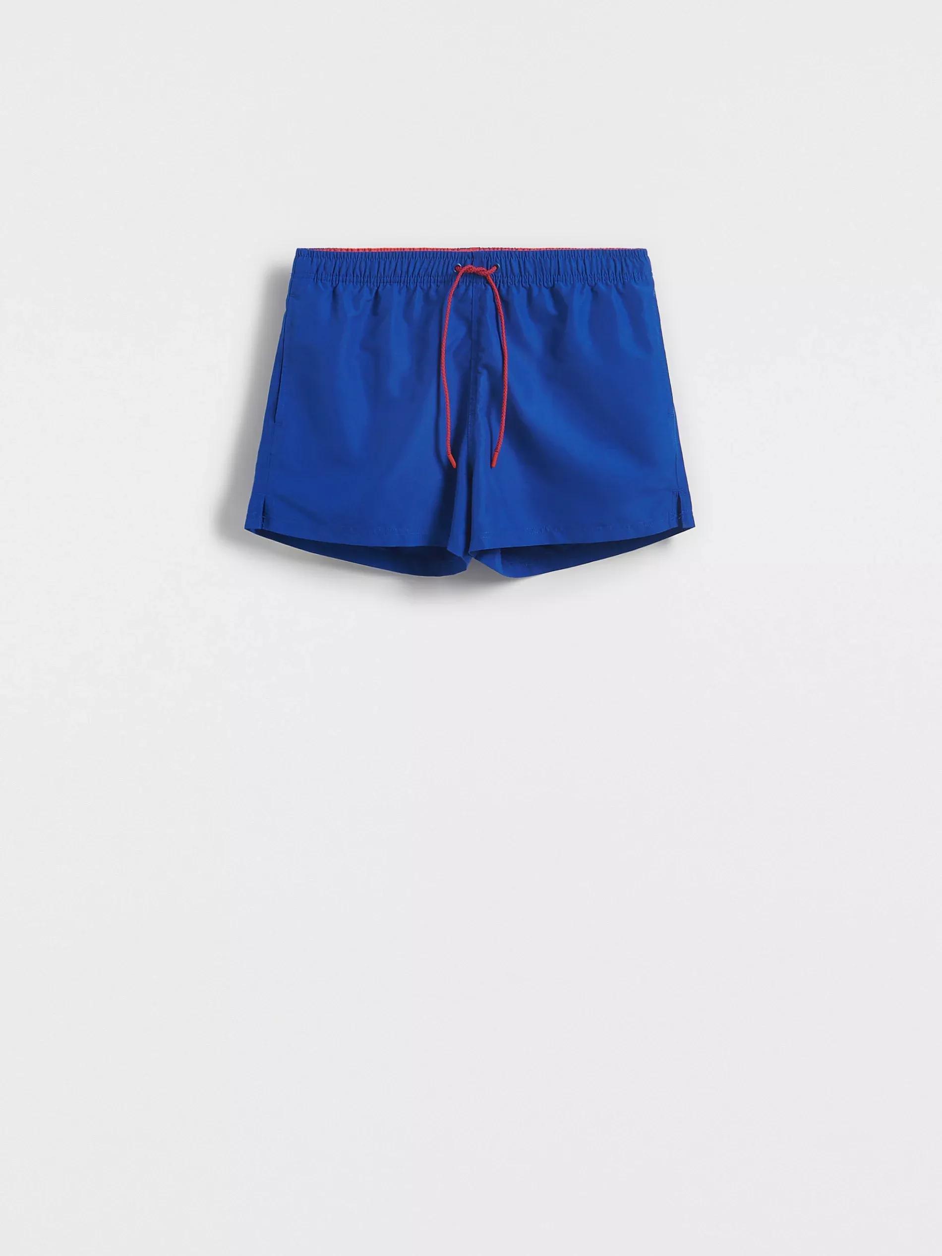 Blue Plain Beach Shorts, Blue, large image number 0