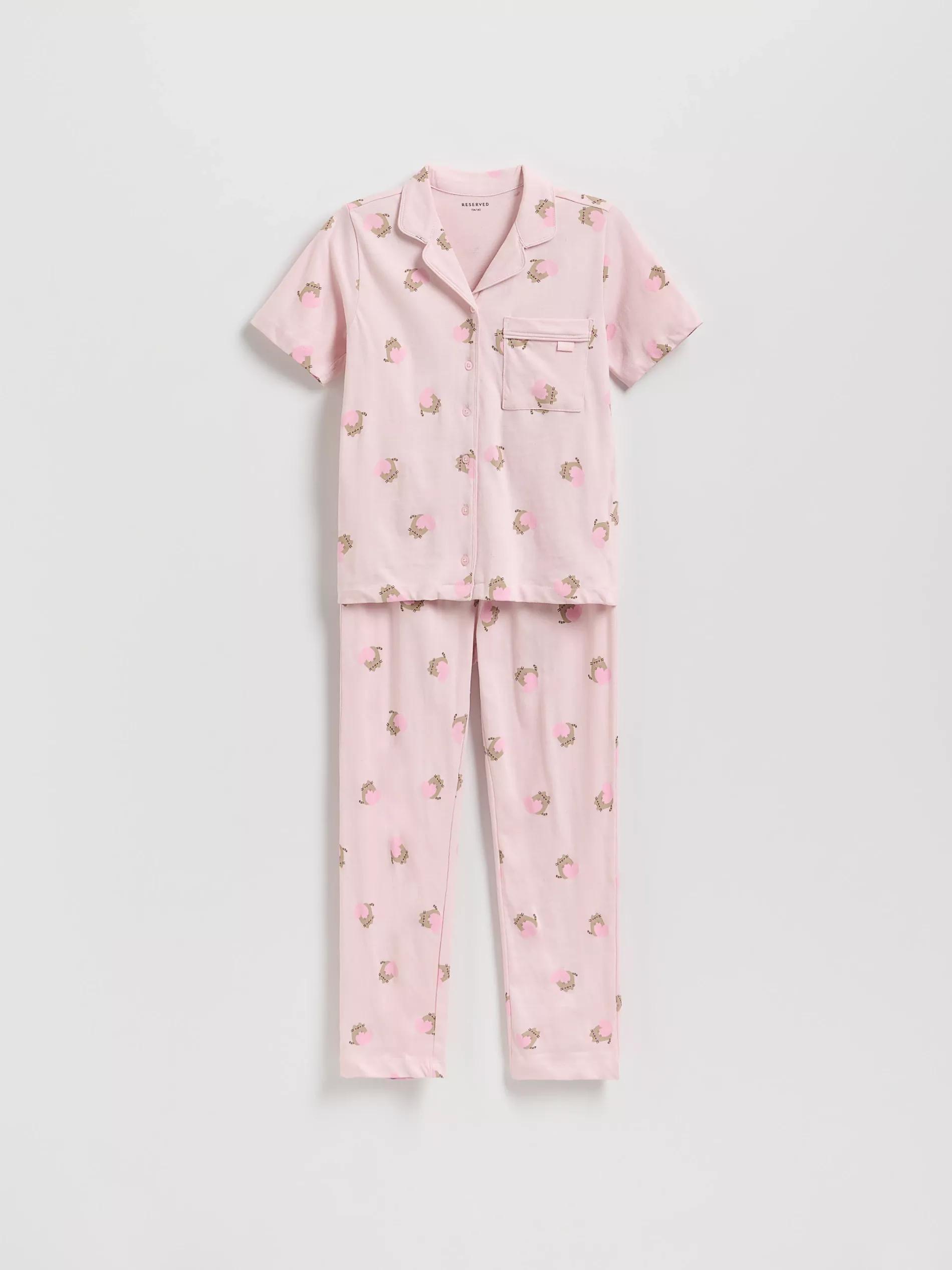 PASTEL PINK Pusheen two-piece PJs, , medium