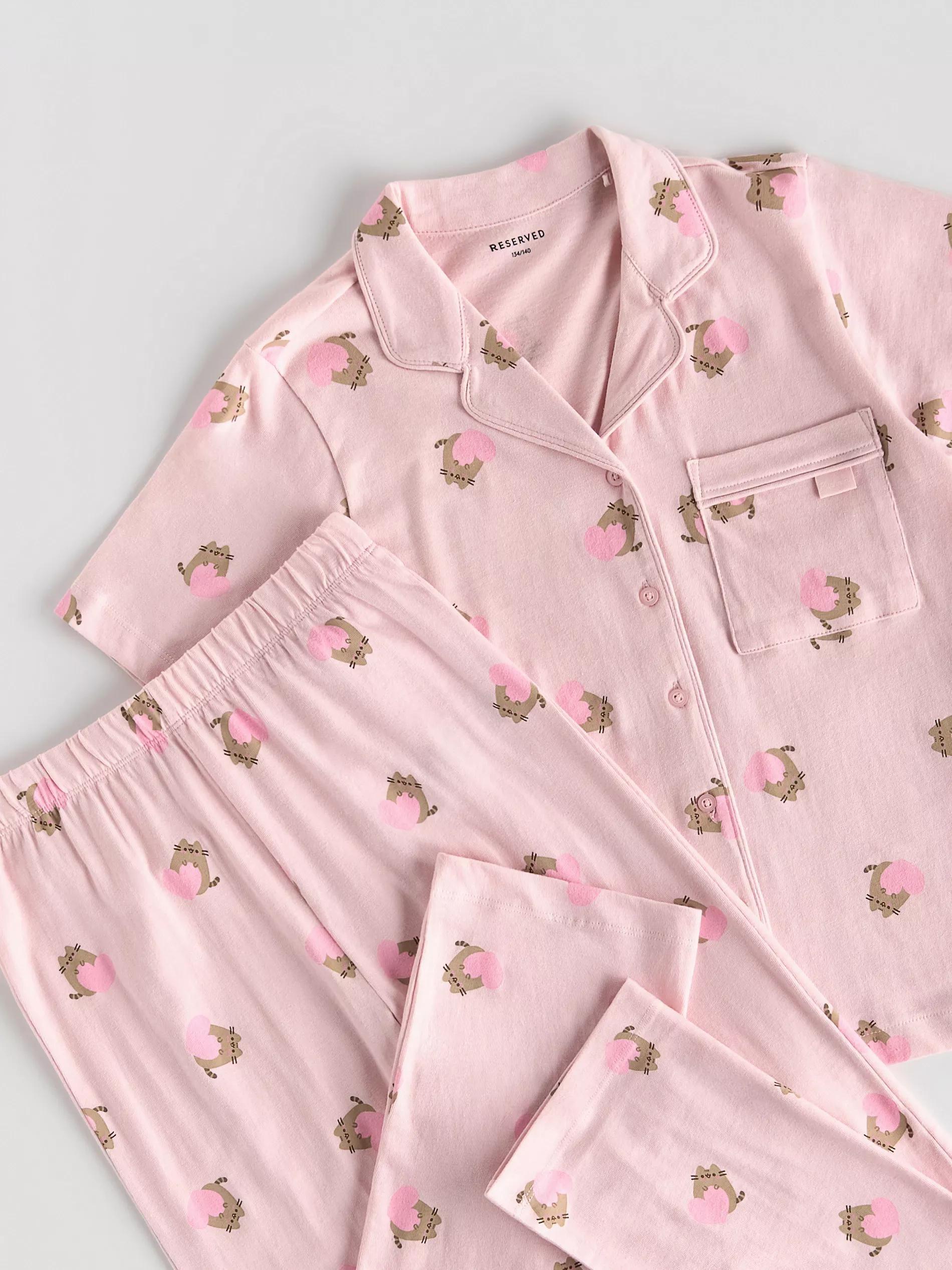 PASTEL PINK Pusheen two-piece PJs, , large image number 2