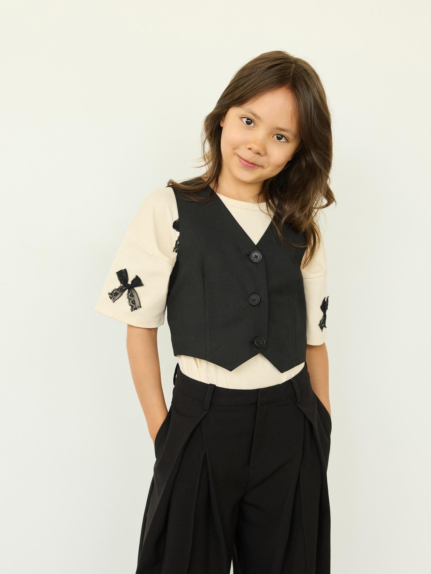 Black Suit Vest, Black, medium