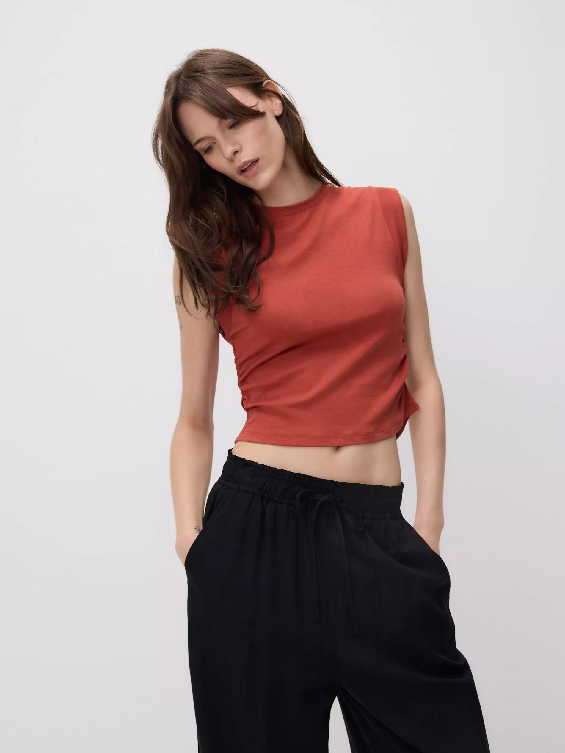 Black Palazzo Trousers, Black, large image number 3