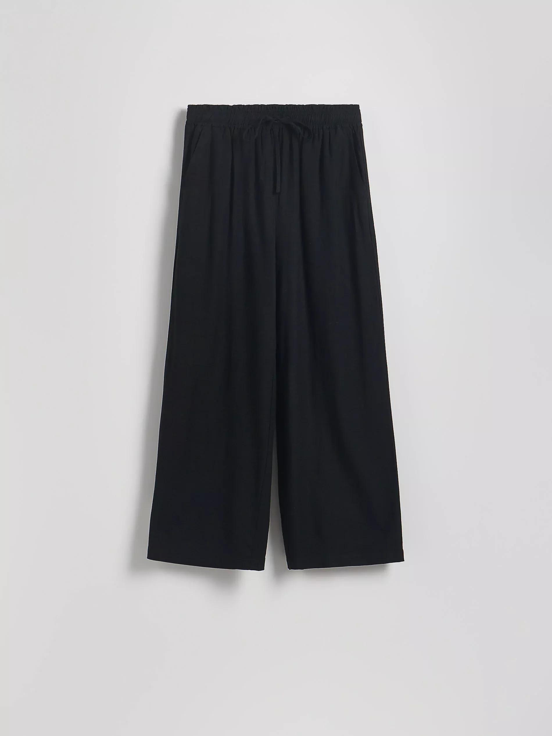 Black Palazzo Trousers, Black, large image number 4