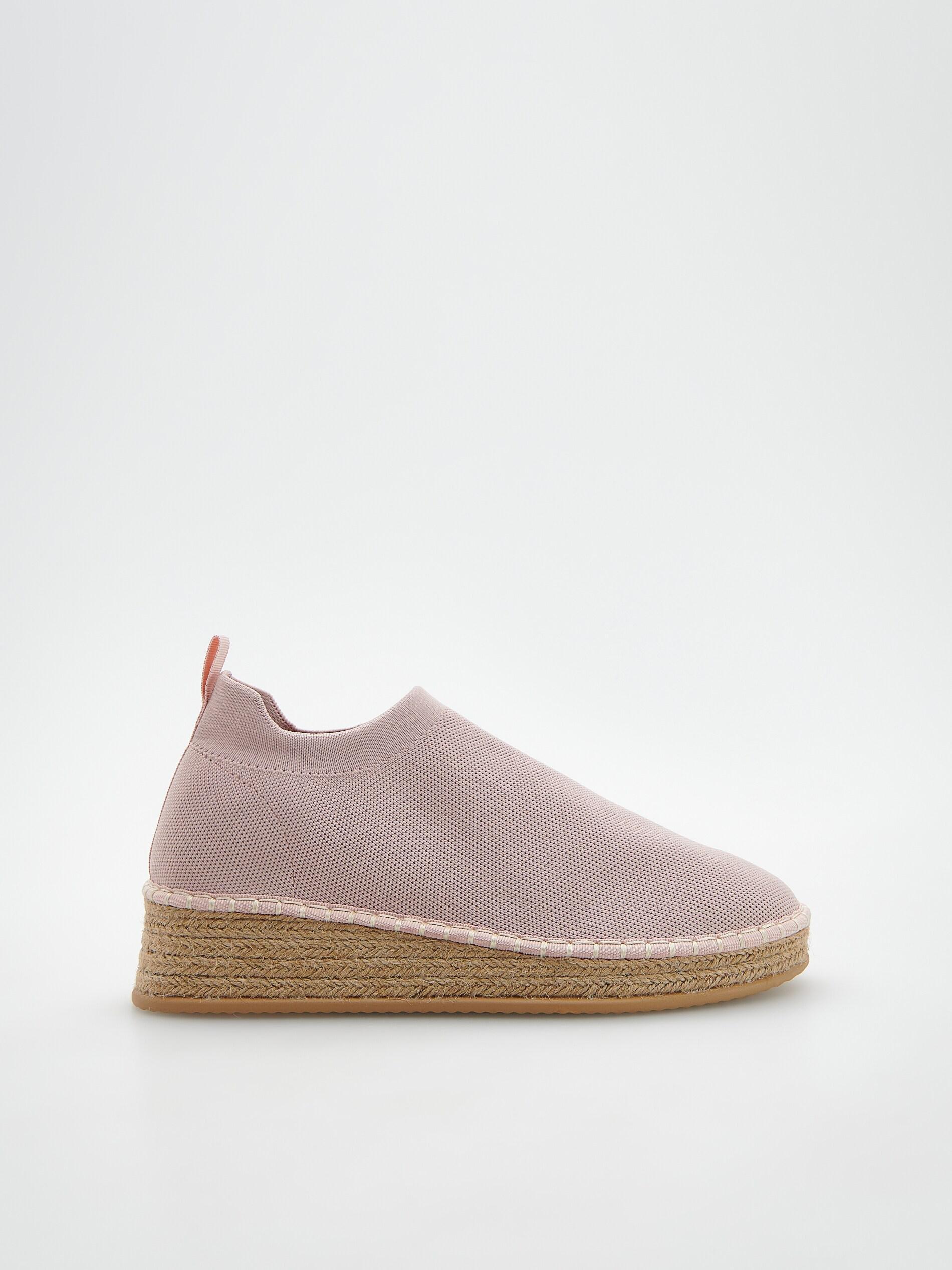 Pastel Pink Sports Style Slip-On Shoes, , large image number 0