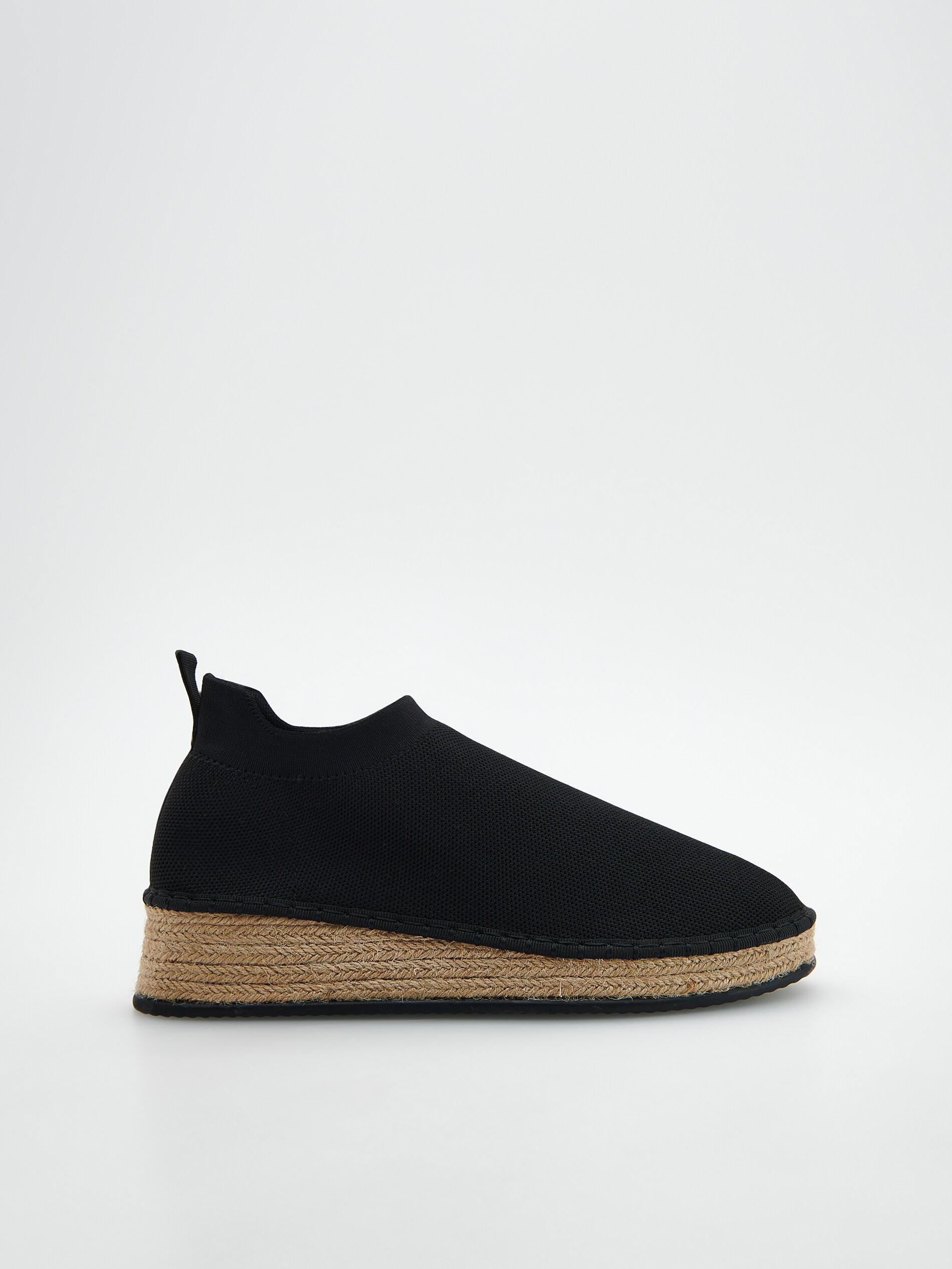 Black Athletic-Style Slip-On Shoes, , large image number 0