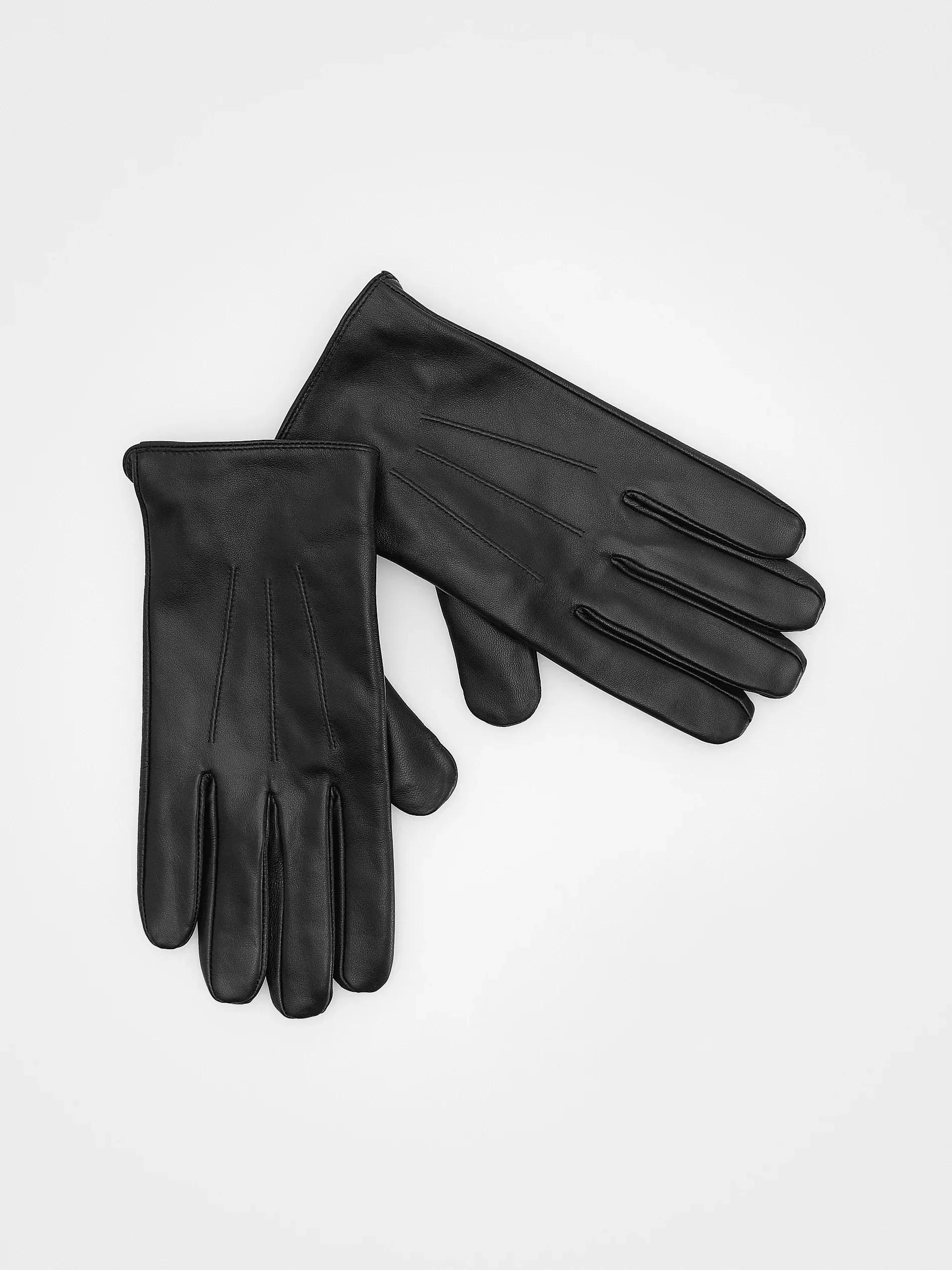 Black Leather Gloves, , large image number 1
