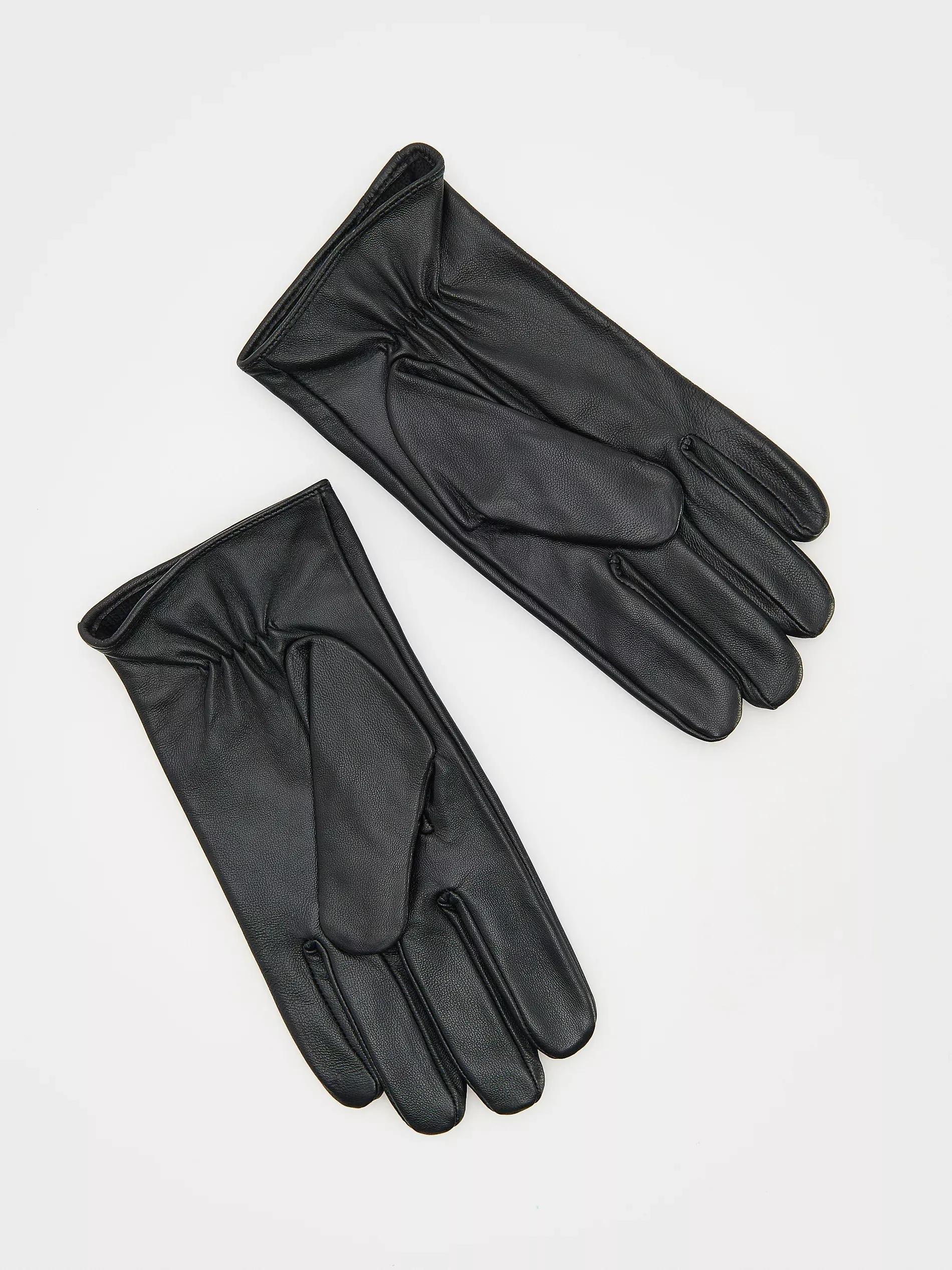 Black Leather Gloves, , large image number 3