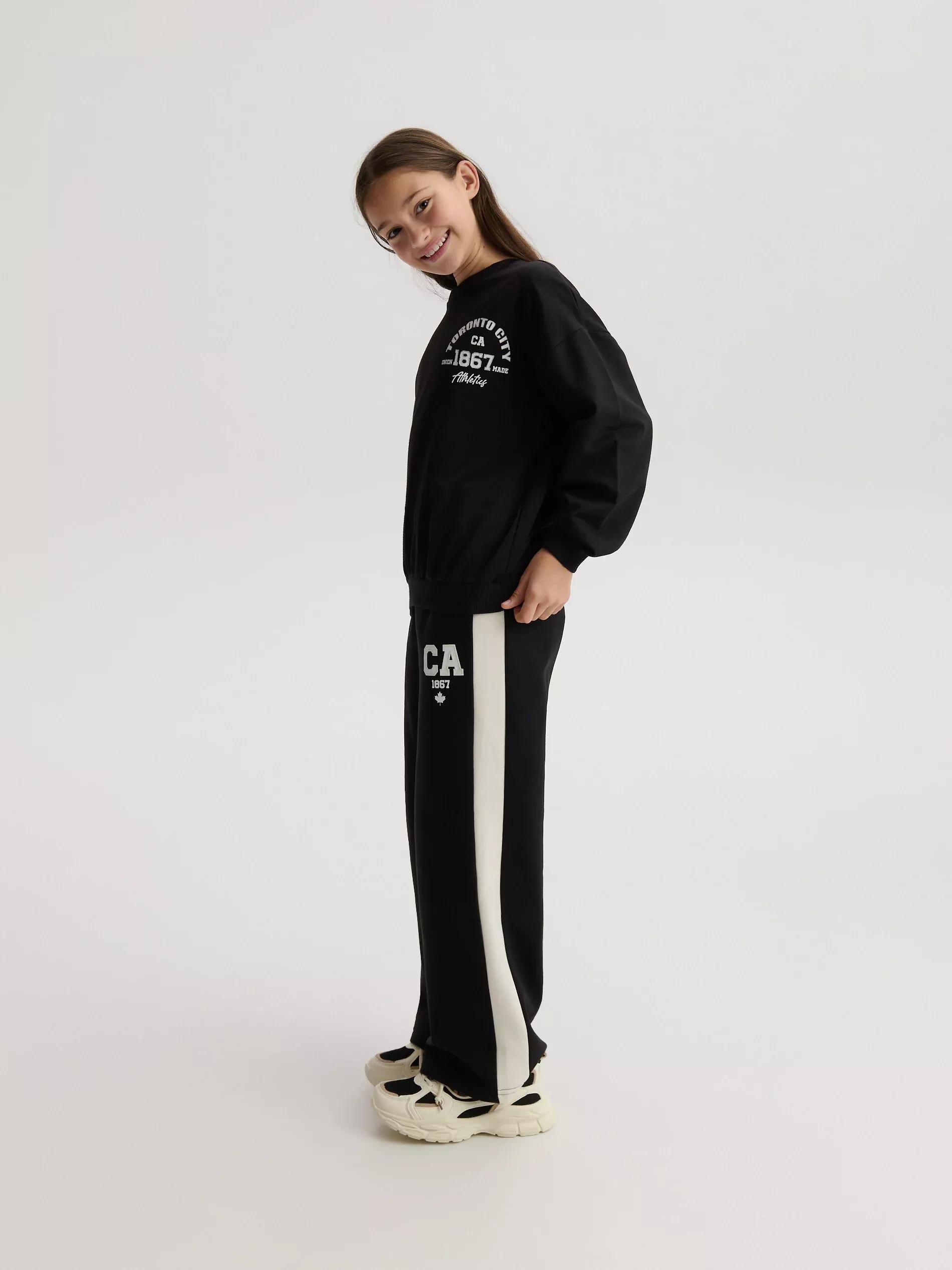 Black Trousers, Kids Girls, Black, large image number 0