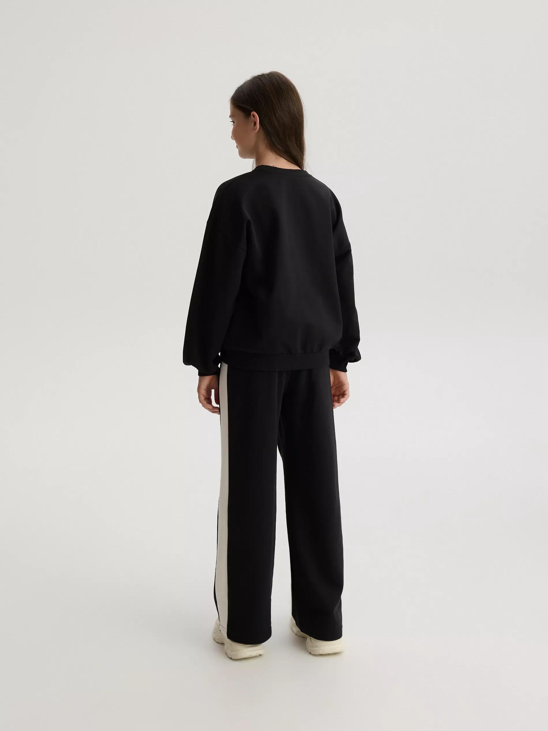Black Trousers, Kids Girls, Black, large image number 1
