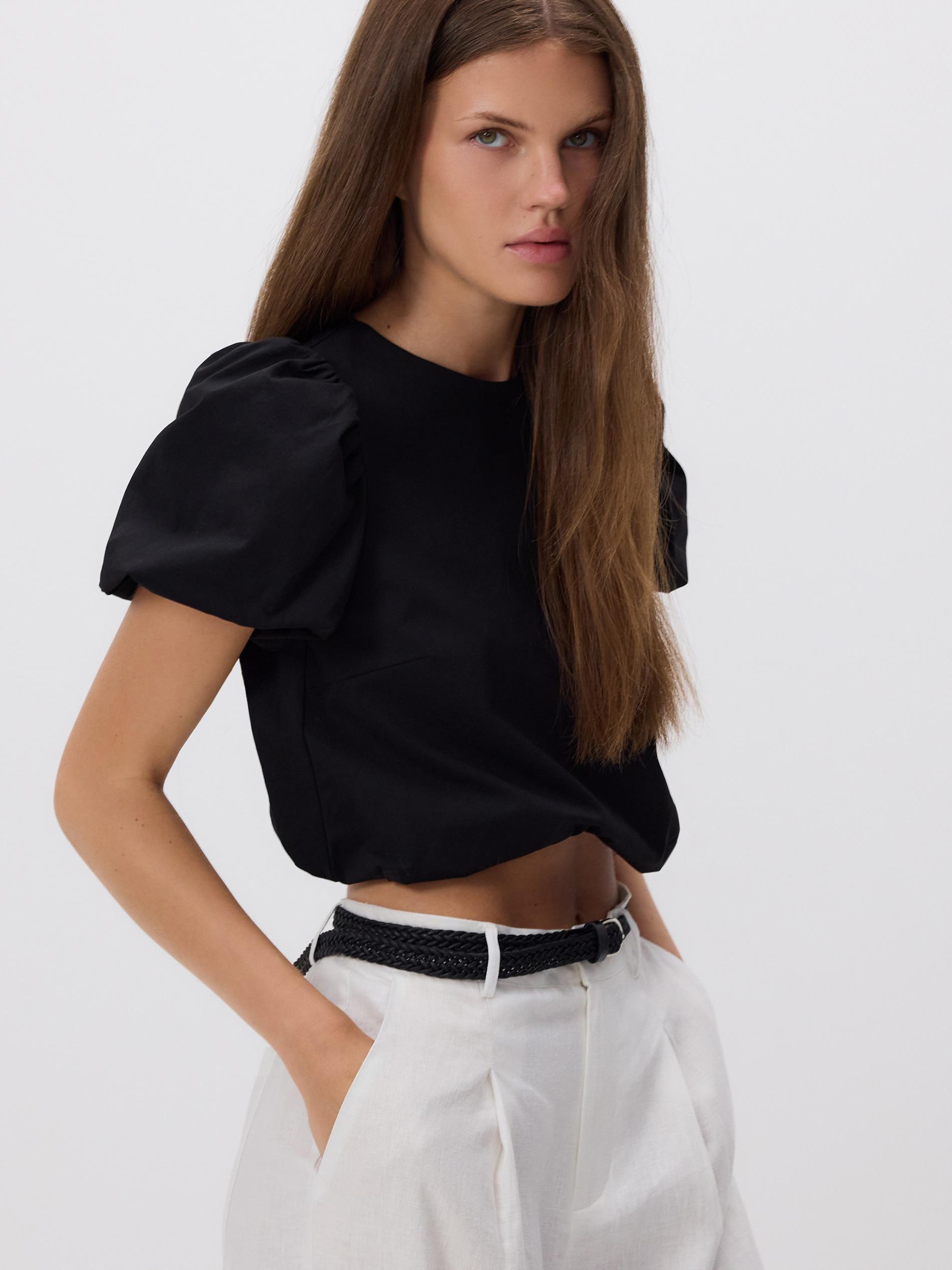 WHITE Loose linen trousers, , large image number 4