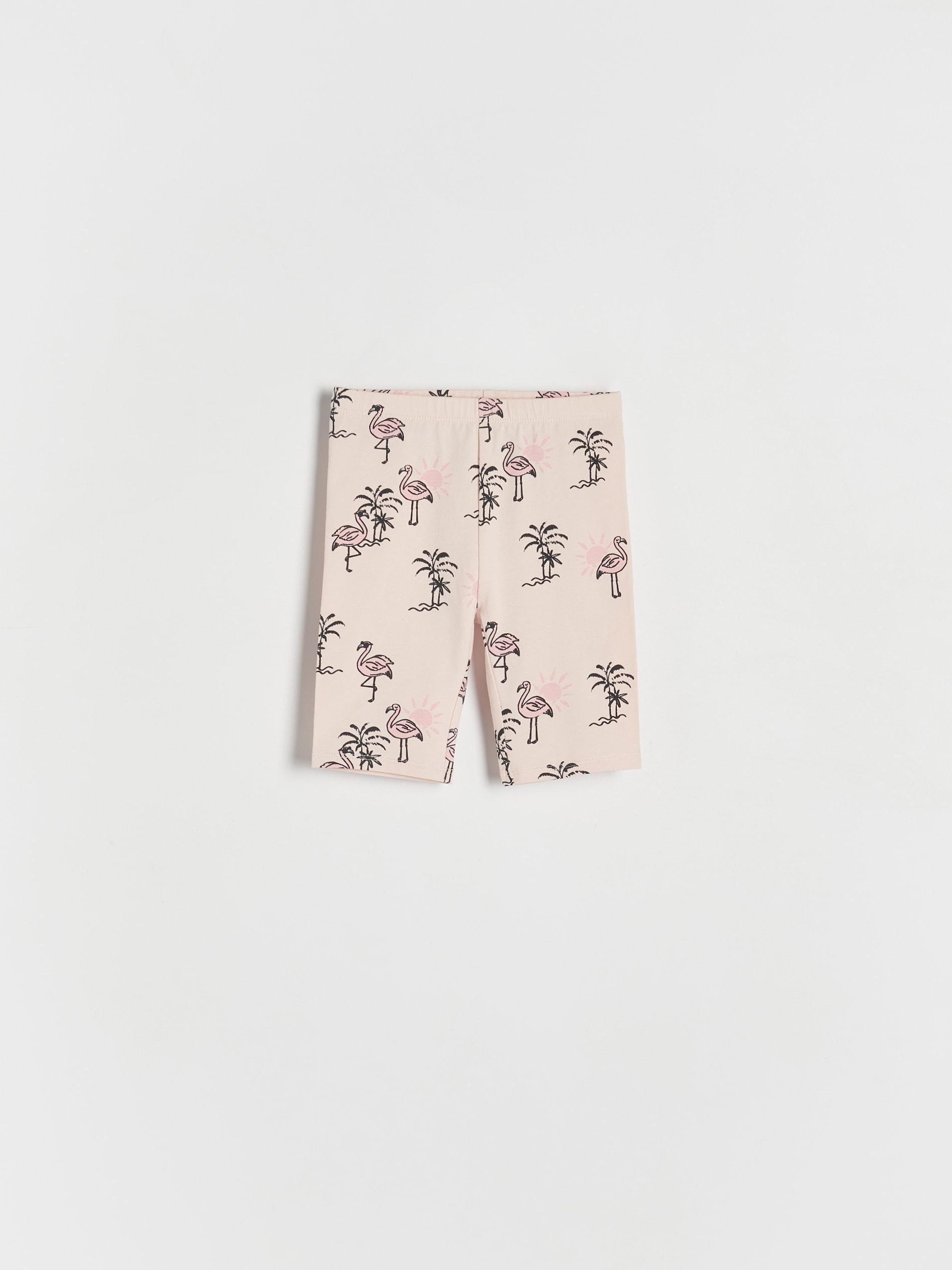 Pink Printed Biker Shorts, Kids Girls, , large image number 1