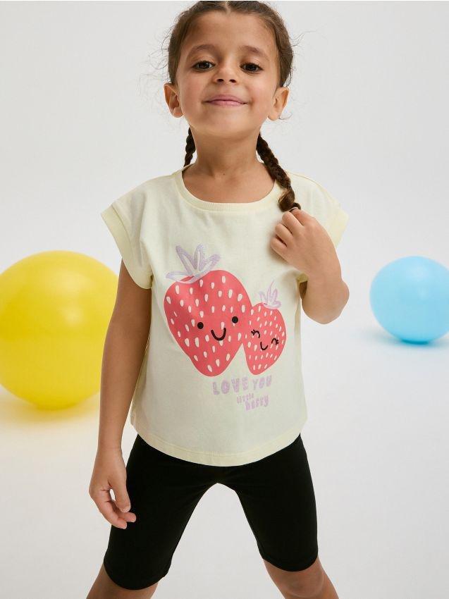 Black Biker Shorts, Kids Girls, , large image number 0