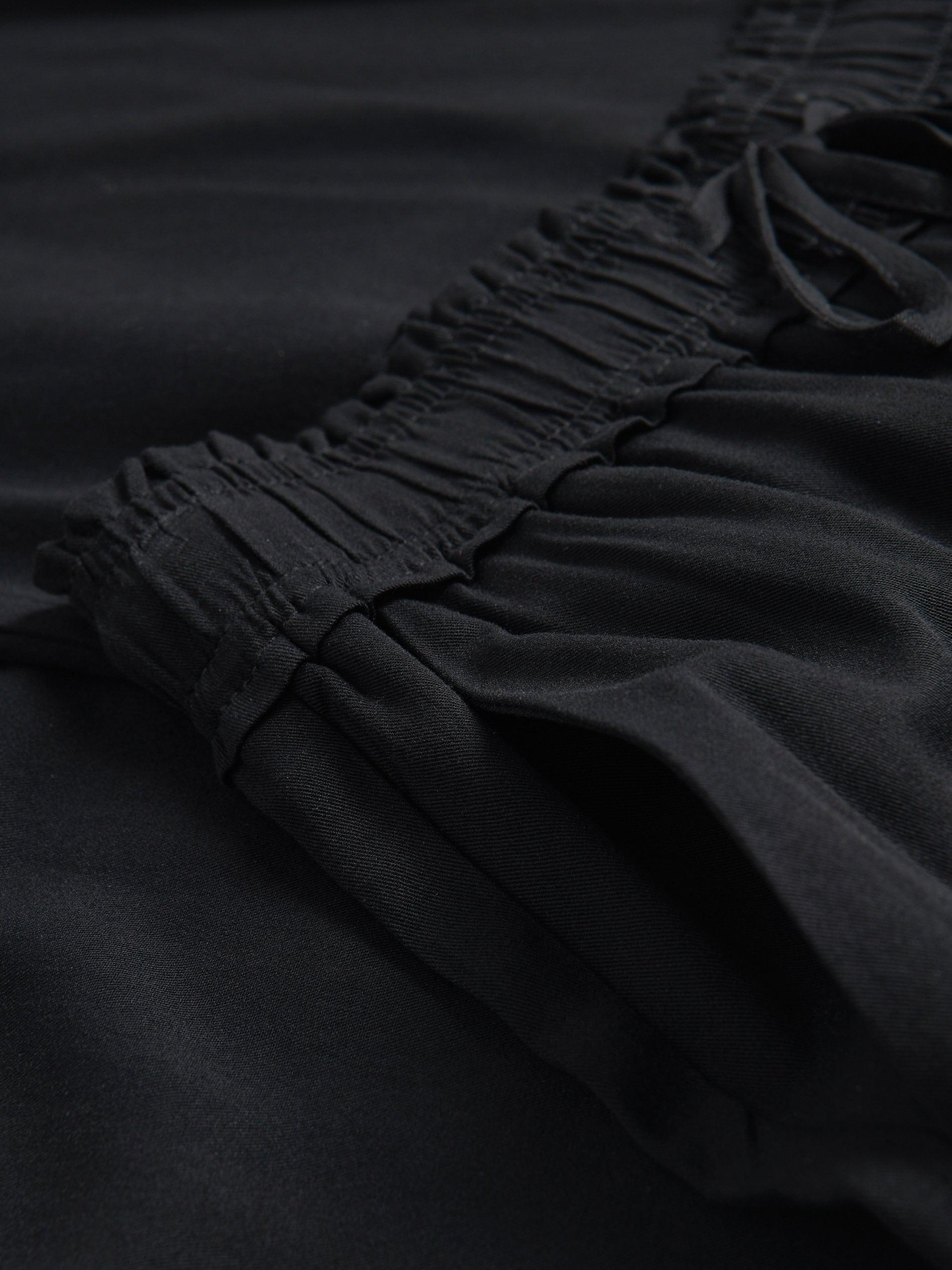 Black Wide-Leg Viscose Trousers, Black, large image number 11