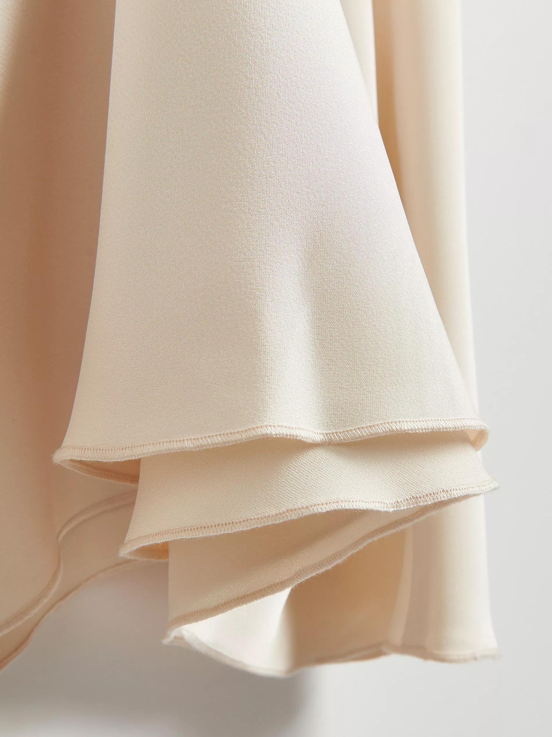White Satin Maxi Skirt, , large image number 2