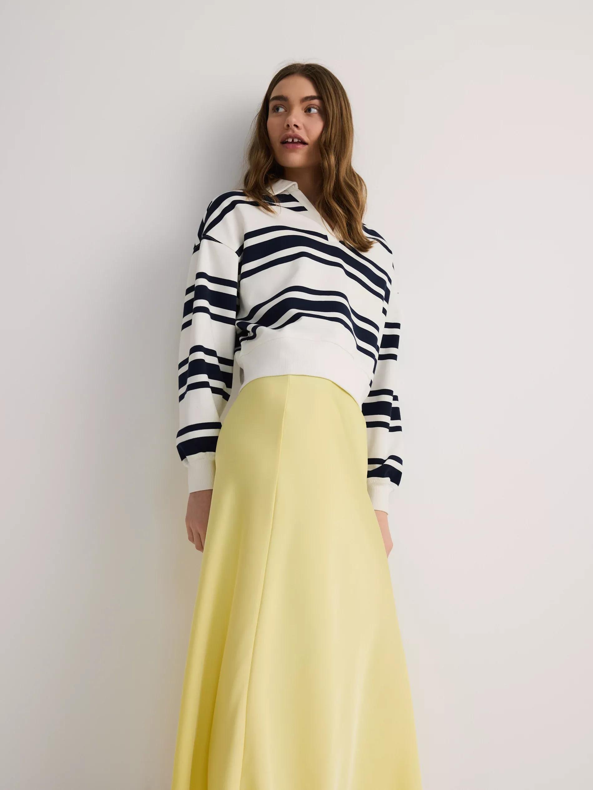 Beige Satin Maxi Skirt, , large image number 3