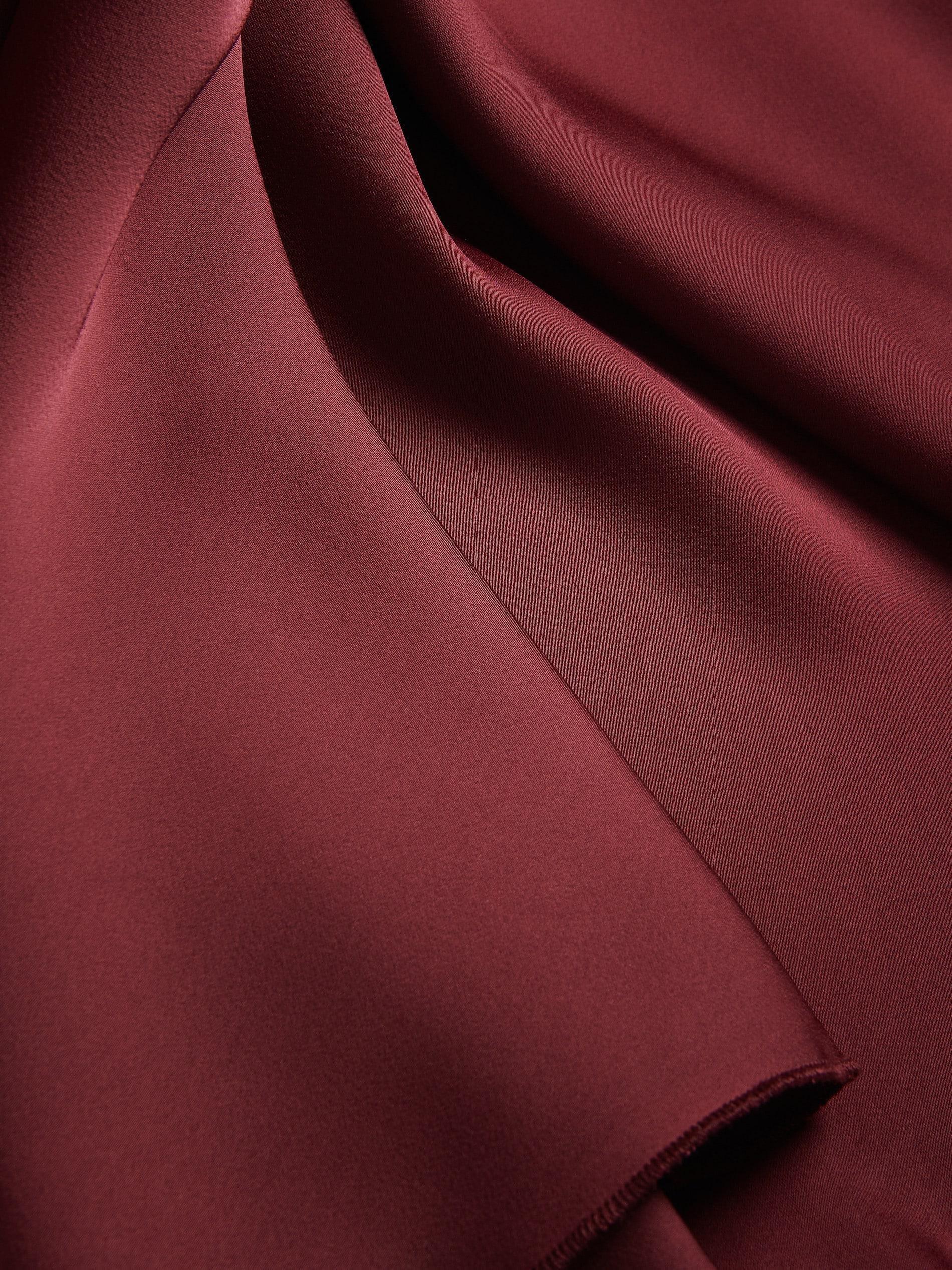 Maroon Satin Maxi Skirt, , large image number 5