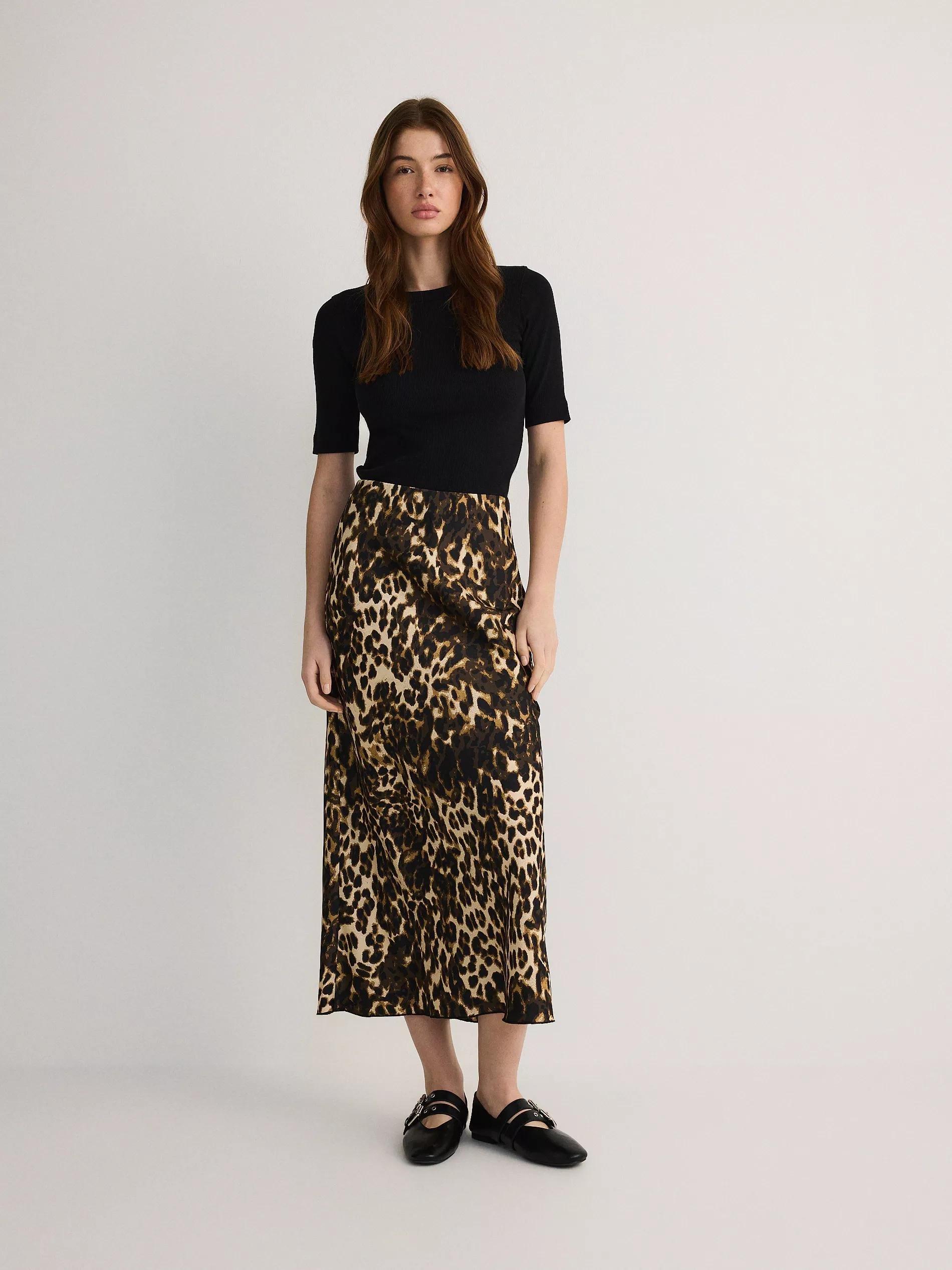 Multicolor Satin Maxi Skirt, Multicolor, medium