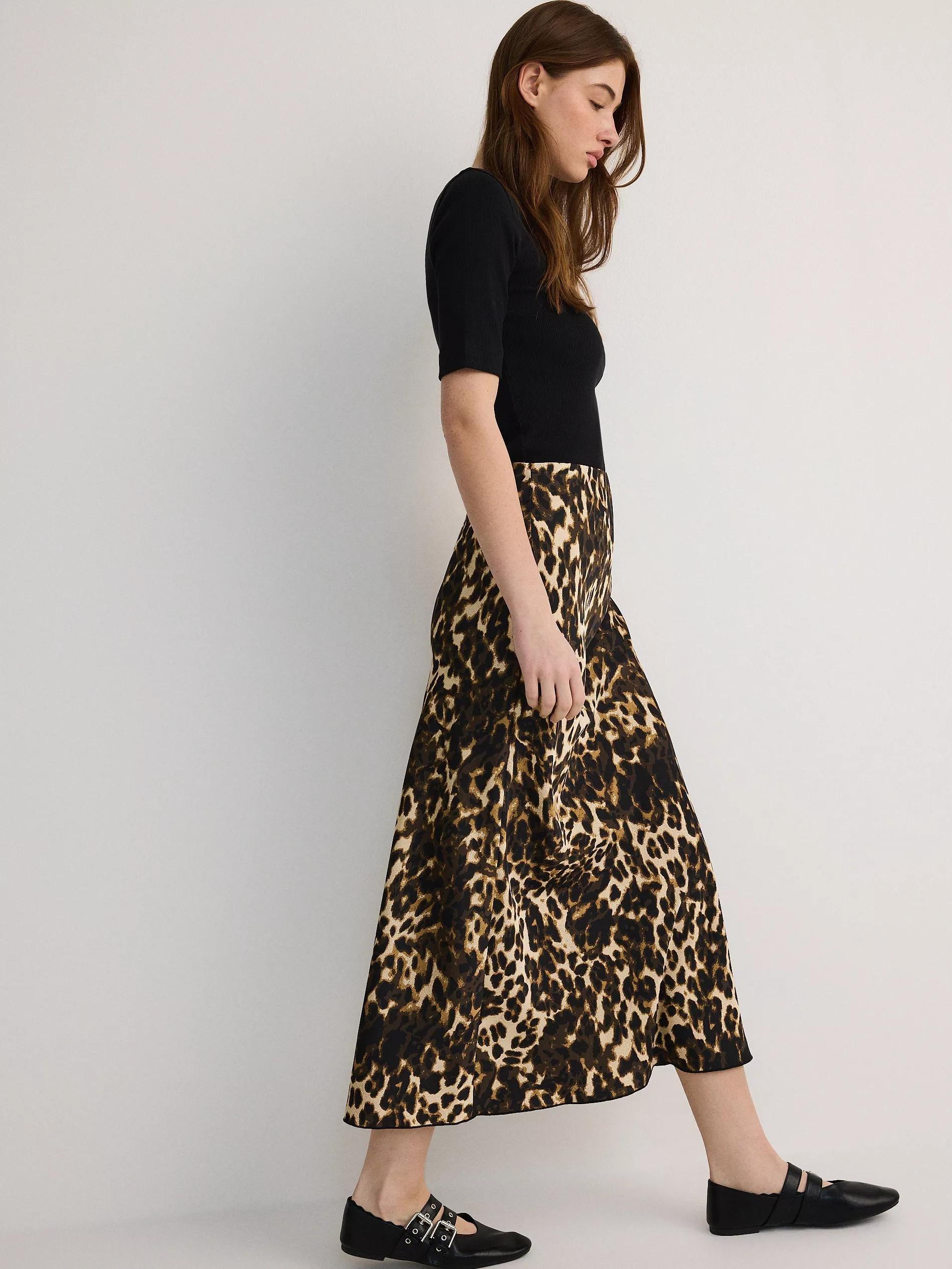 Multicolor Satin Maxi Skirt, Multicolor, medium