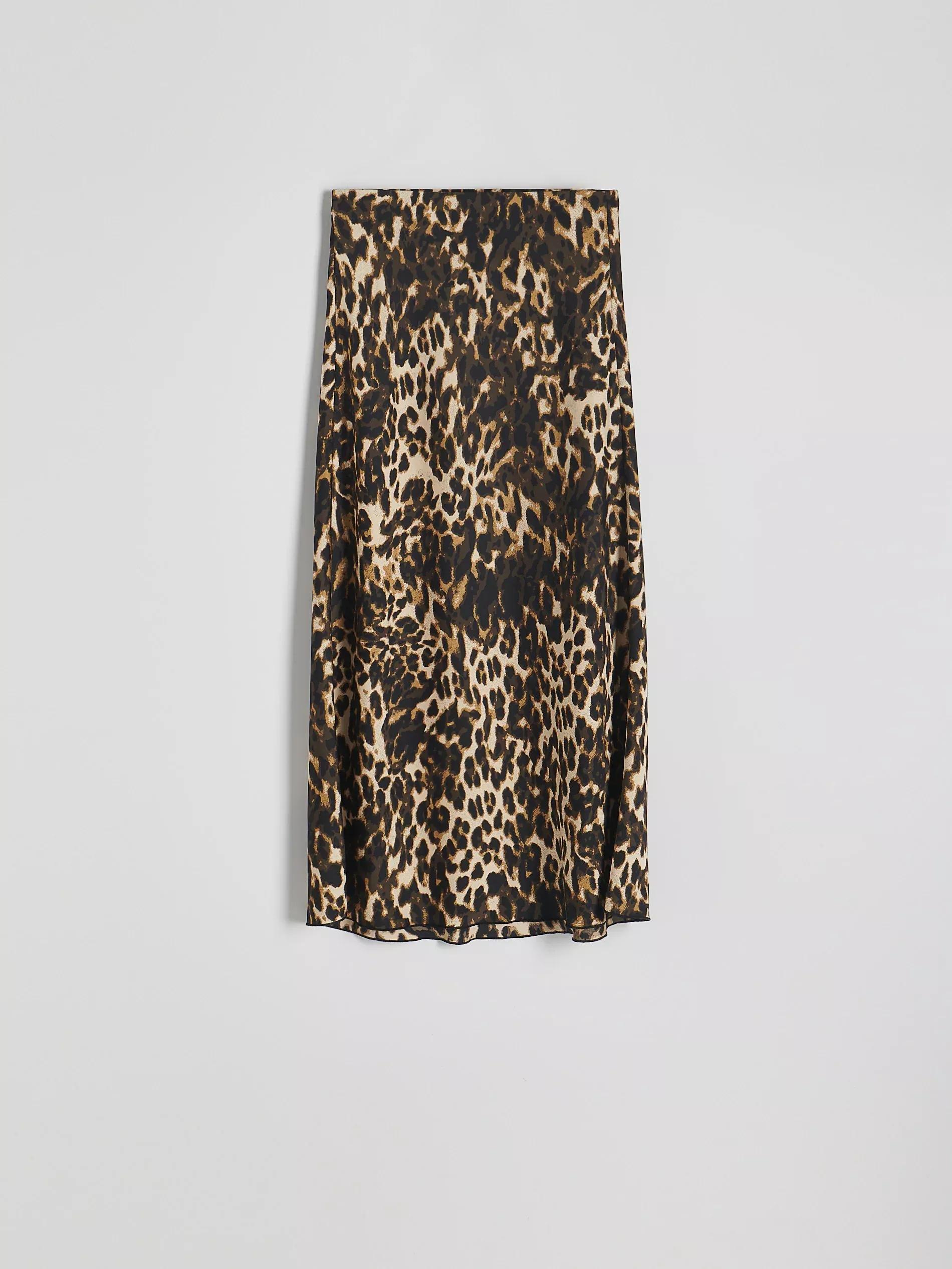 Multicolor Satin Maxi Skirt, , large image number 5