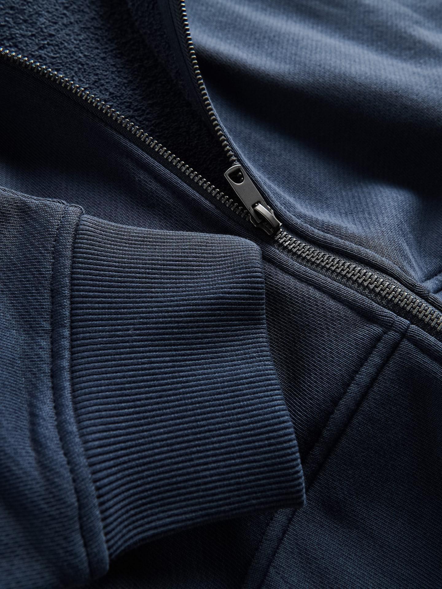 Blue Cotton Hoodie, Navy, medium