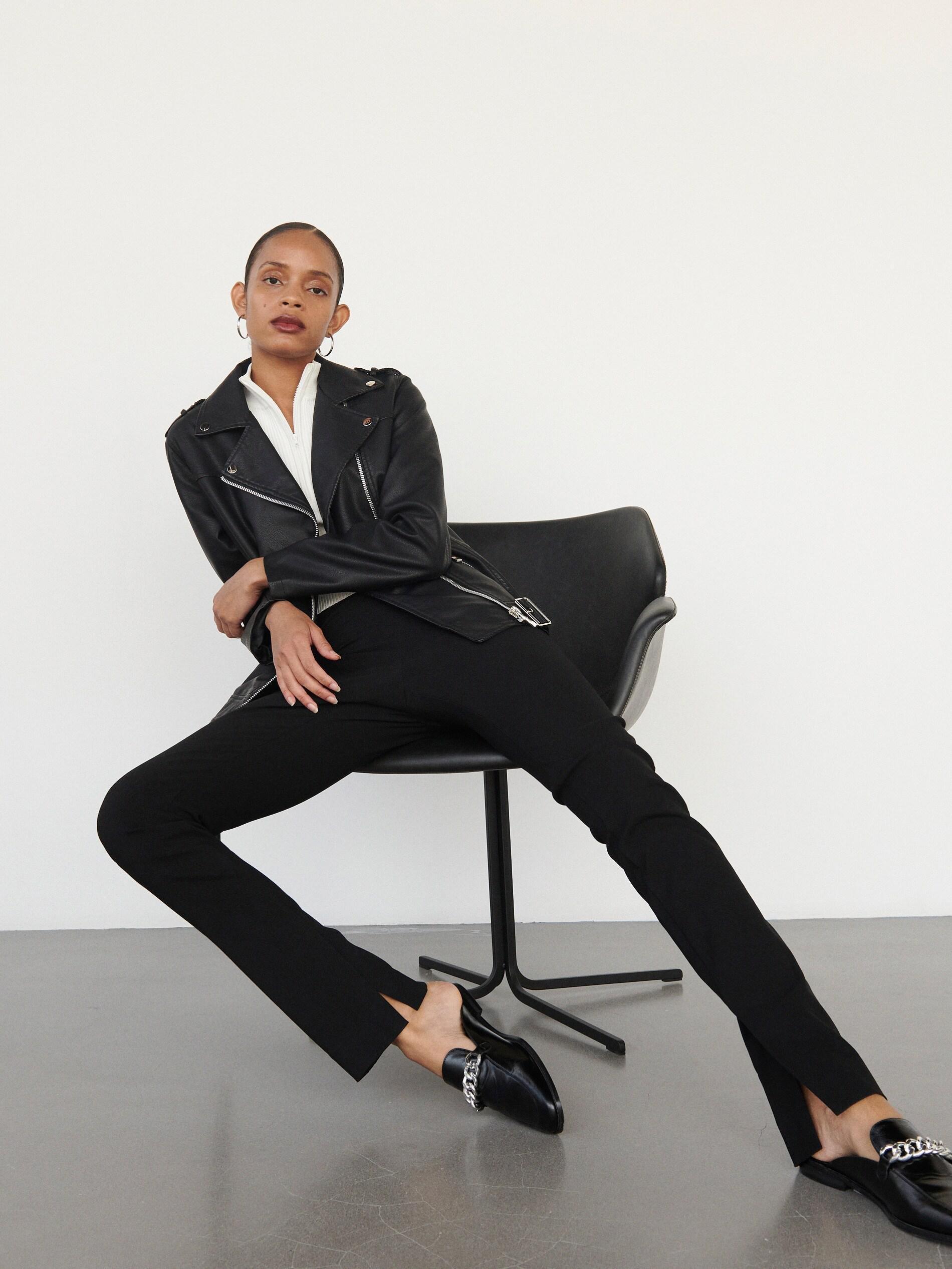 Black Biker Jacket, Women, , large image number 5