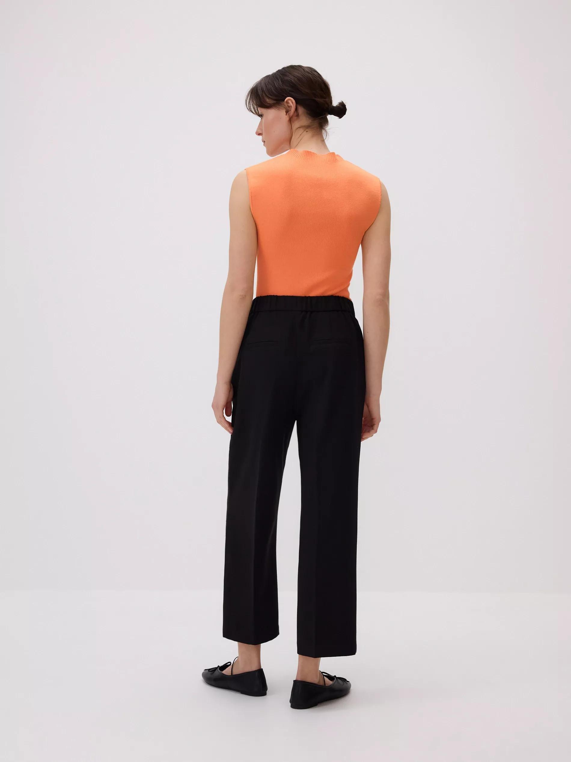 Black Trousers With Pressed Crease, Black, large image number 2