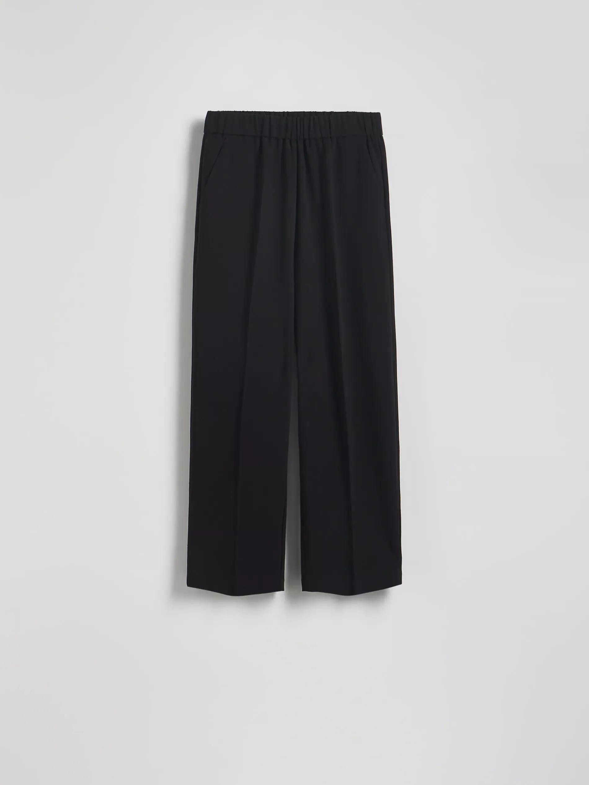 Black Trousers With Pressed Crease, Black, large image number 3