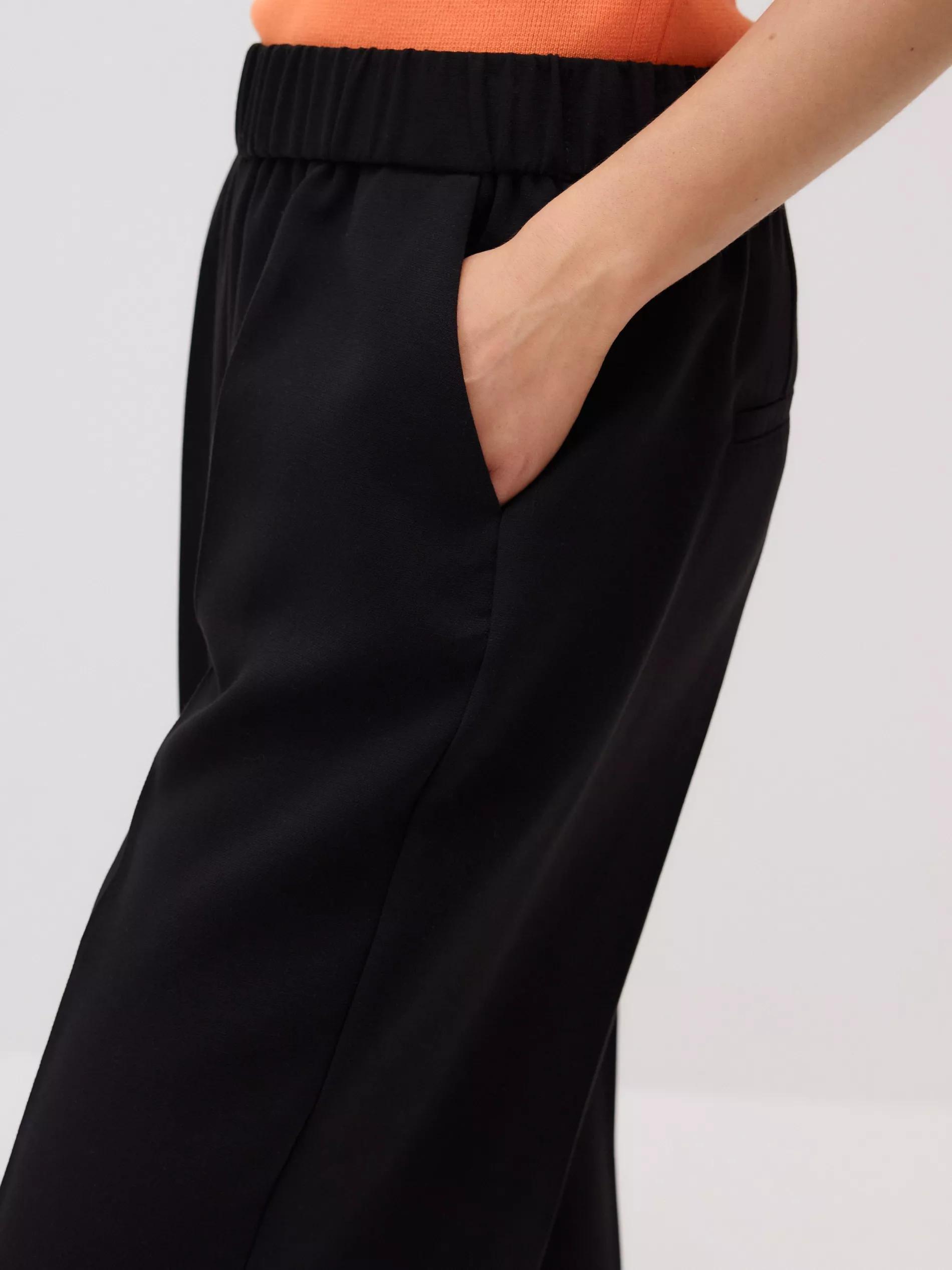 Black Trousers With Pressed Crease, Black, large image number 5